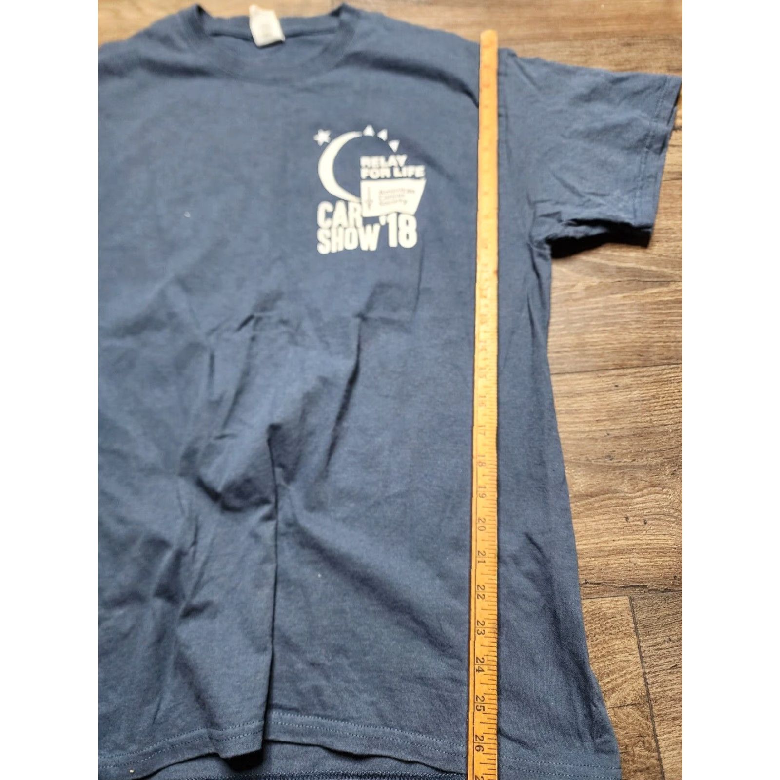 Gildan Gildan Mens Blue Relay For Life Classic Car Show Short Sleeve T Shirt Large Size US L / EU 52-54 / 3 - 3 Thumbnail
