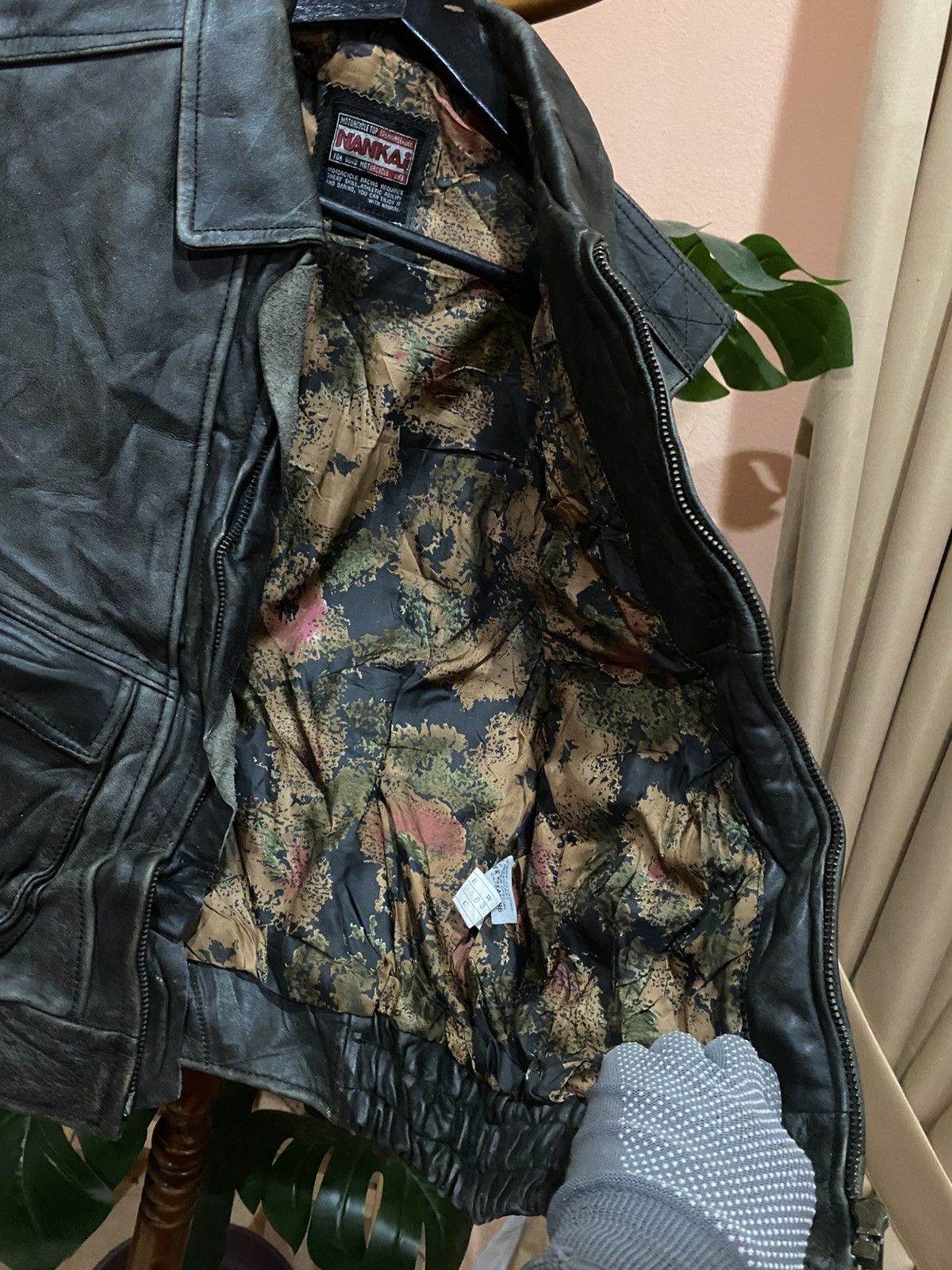 Japanese Brand Vintage NANKAI Leather Motorcycle Vest Black 90s Japan Size US L / EU 52-54 / 3 - 10 Thumbnail