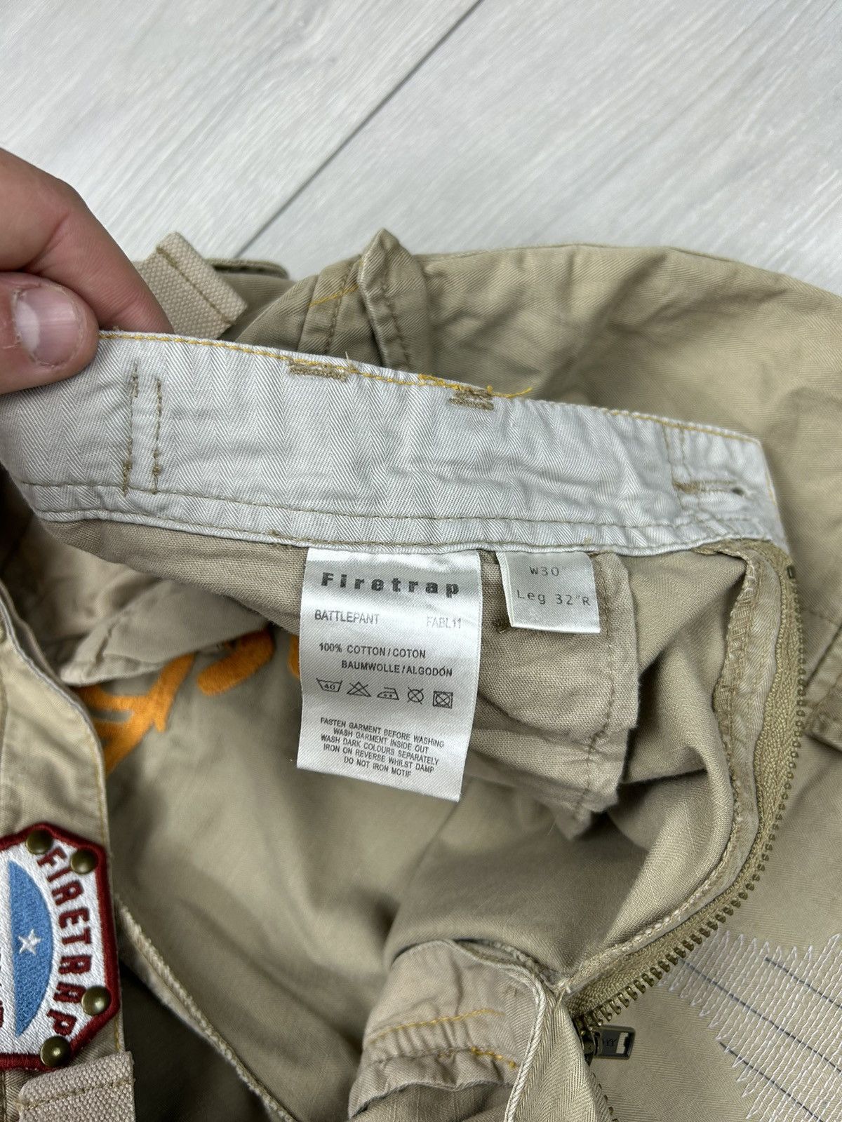 Firetrap × Vintage Firetrap Vintage Cargo pant size 32 big logo Size US 32 / EU 48 - 8 Thumbnail