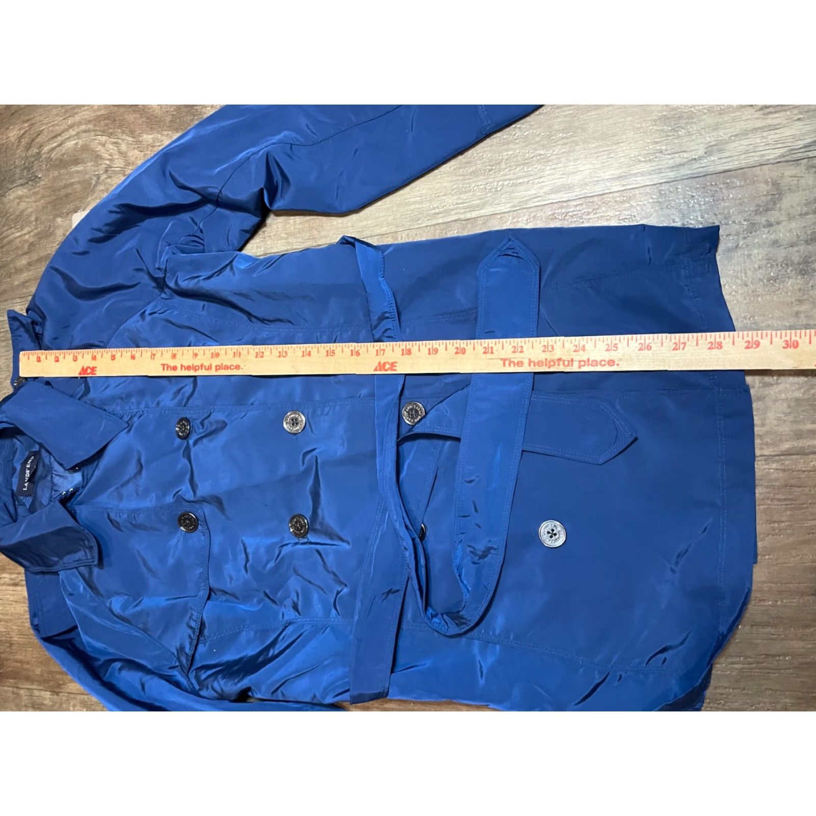 Lands' End Lands' End Jacket Rain Coat Womens M Long Sleeve Blue Button Up Size M / US 6-8 / IT 42-44 - 2 Thumbnail