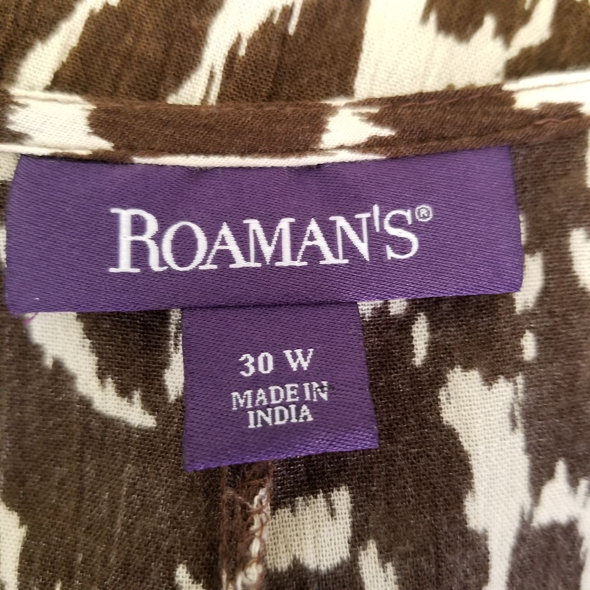 Other Roamans 30W Leopard Animal Print Dress Modest Button Front V Size 4XL / US 24-26 - 5 Thumbnail