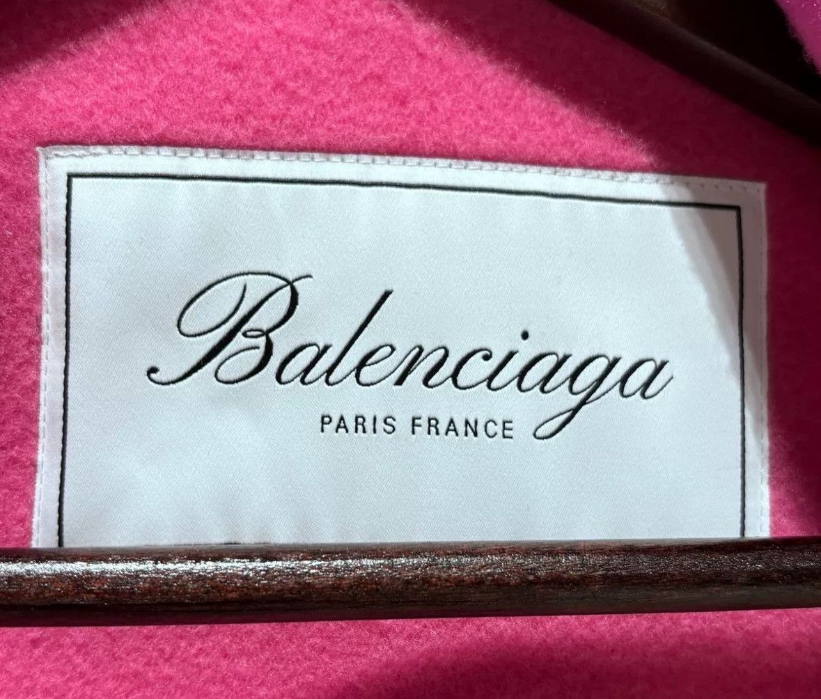 Balenciaga Balenciaga 2021 Spring/Summer Pink Logo Wool Blended Coat Size US M / EU 48-50 / 2 - 5 Thumbnail