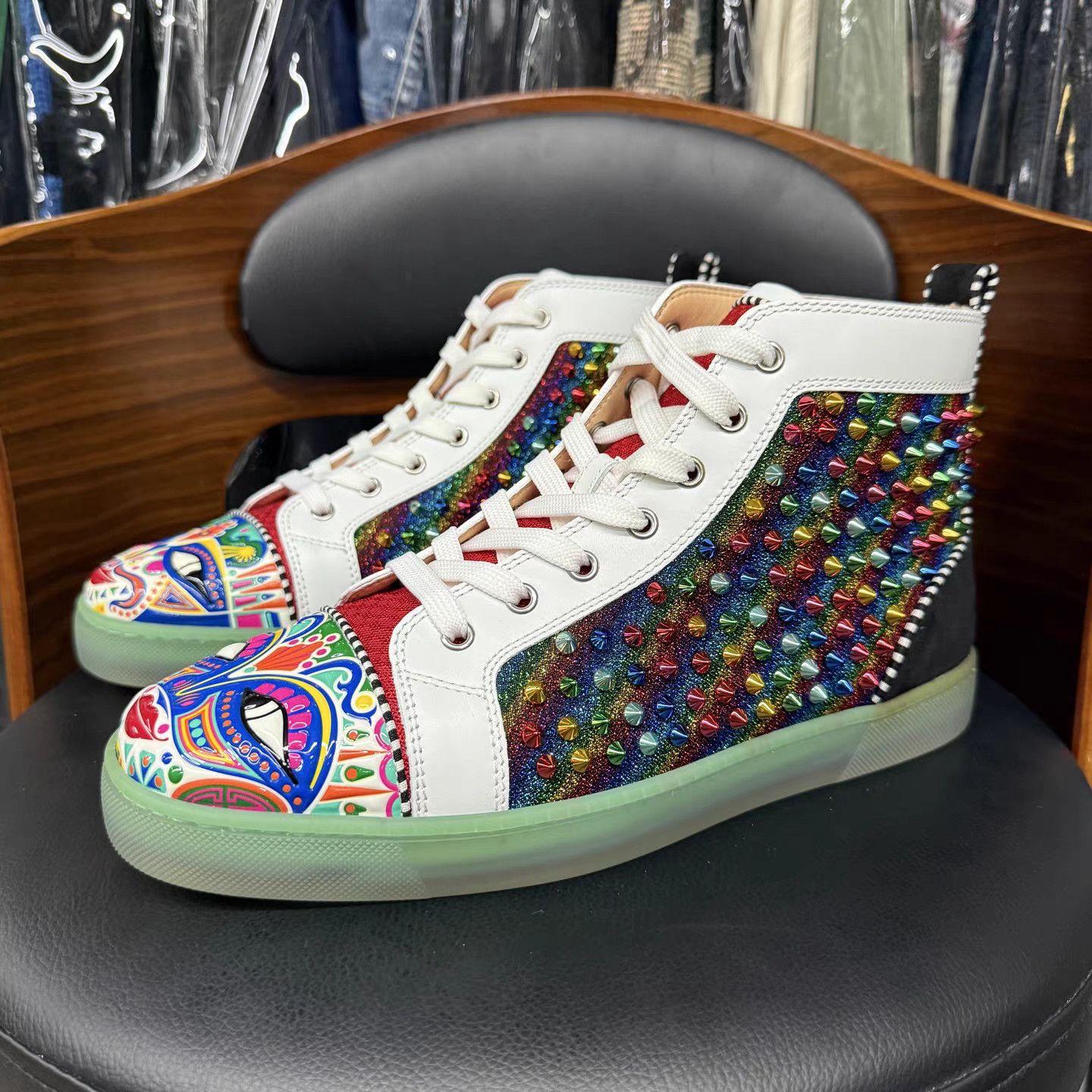 Christian Louboutin Christian Louboutin High-Top Sneakers K15 Size US 9.5 / EU 42-43 - 1 Thumbnail