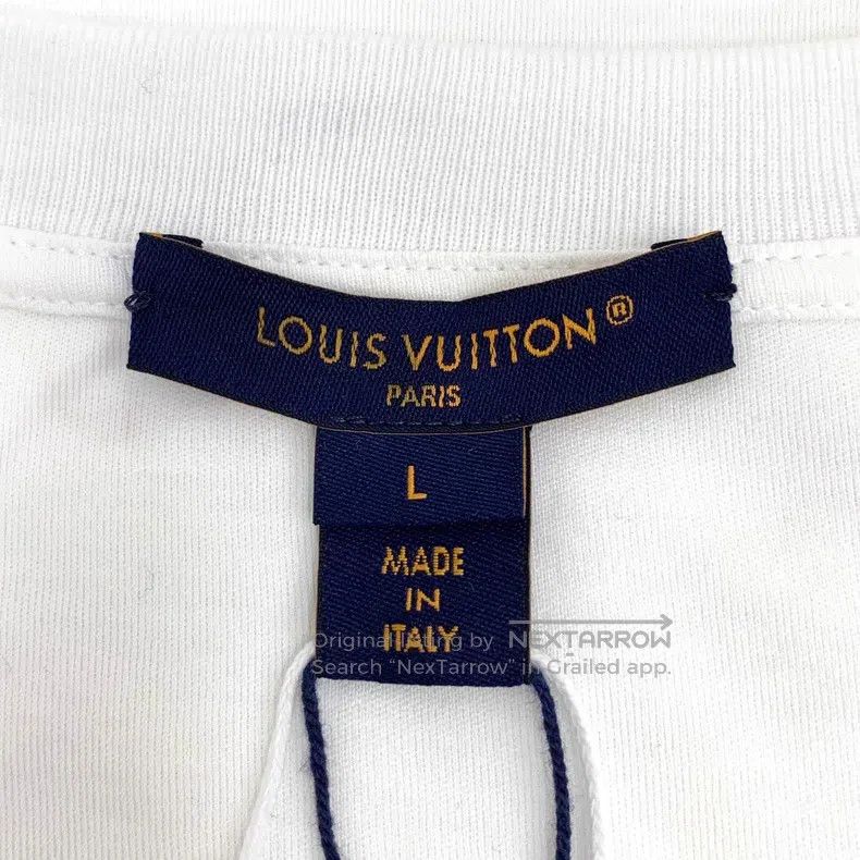 Louis Vuitton Louis Vuitton White logo printed cotton lace short sleeve Size L / US 10 / IT 46 - 6 Thumbnail