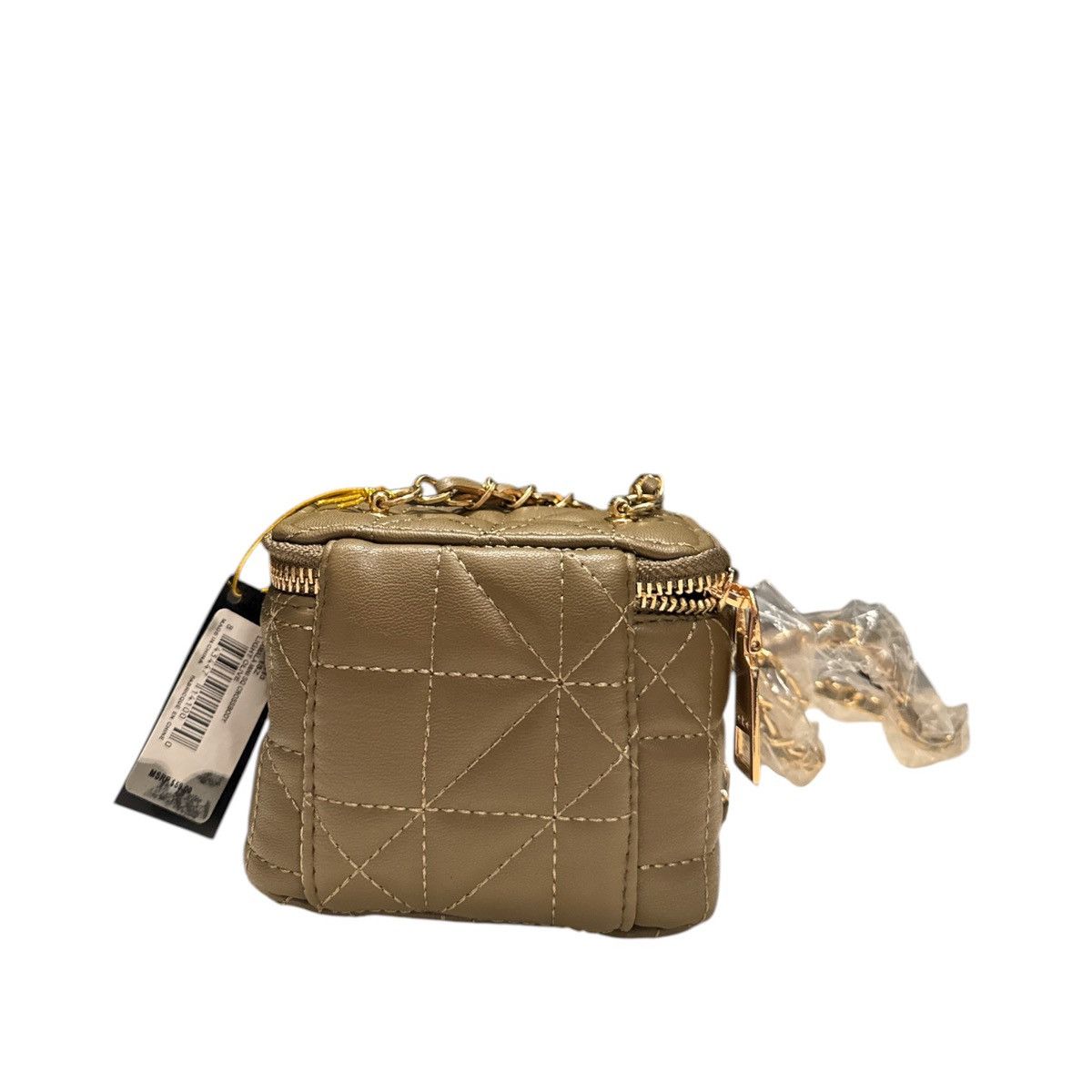 Bebe Bebe Kamala Mini SQ Light Olive Quilted Crossbody w/ Chain Size ONE SIZE - 6 Thumbnail