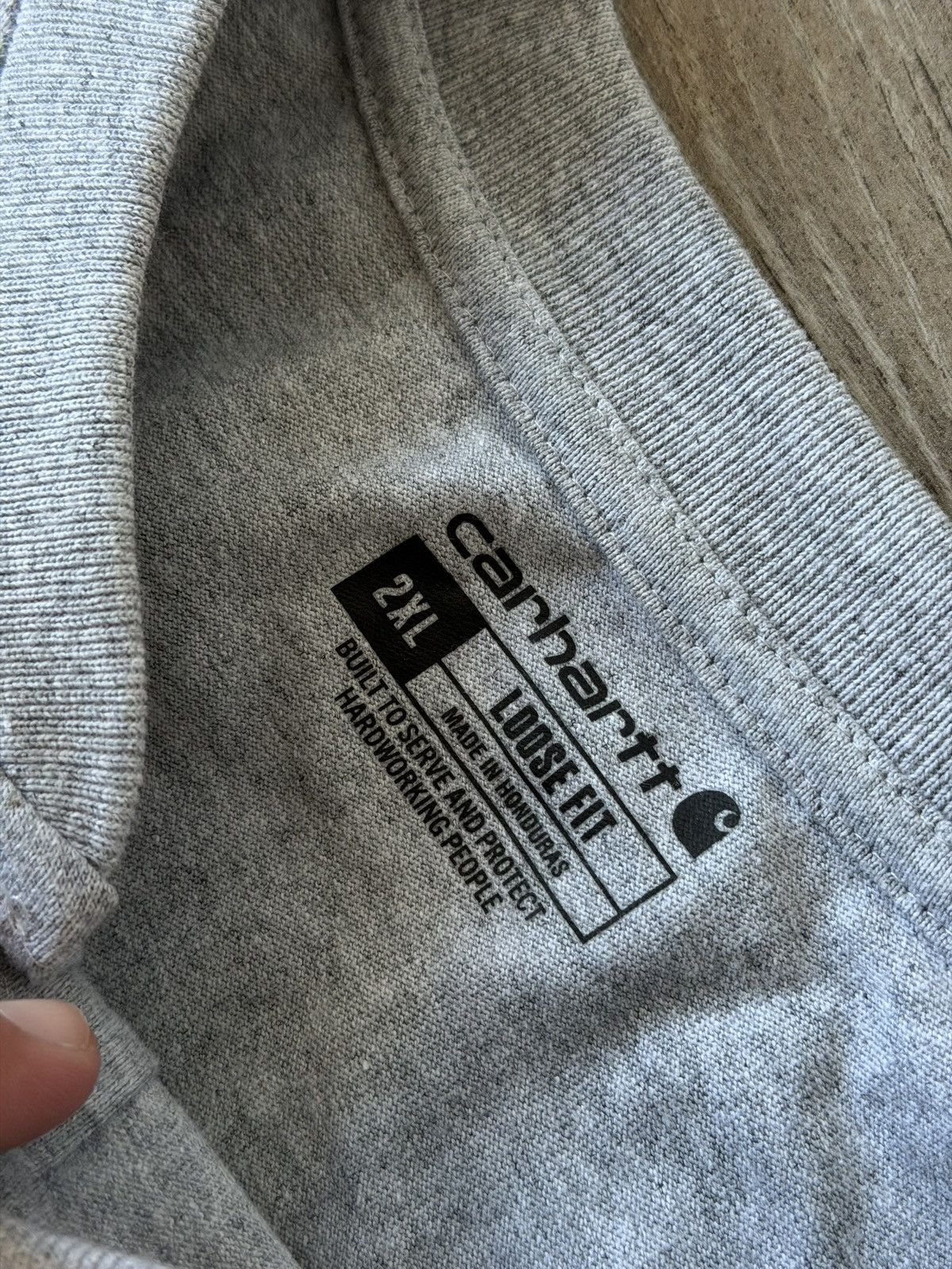 Carhartt ‼️Carhartt Box Logo Basic Oversize Long Sleeve Tee dril‼️ Size US XXL / EU 58 / 5 - 11 Thumbnail