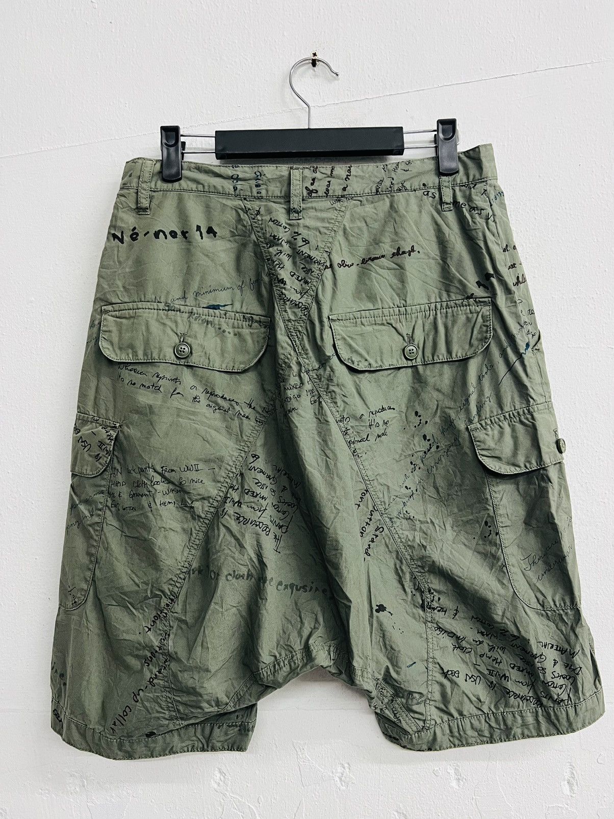 Issey Miyake RARE OG VINTAGE NE-NET ISSEY MIYAKE MILITARY CARGO SHORT Size US 30 / EU 46 - 2 Thumbnail