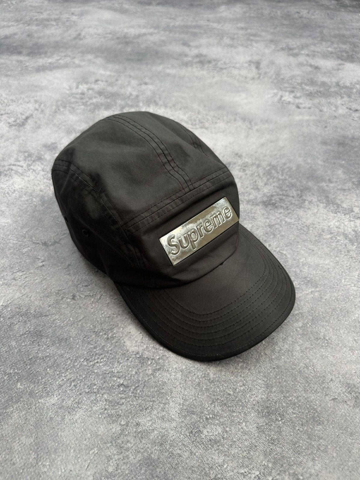 Supreme Rare Supreme 5-panel Panama Cap Black Corduroy | Grailed