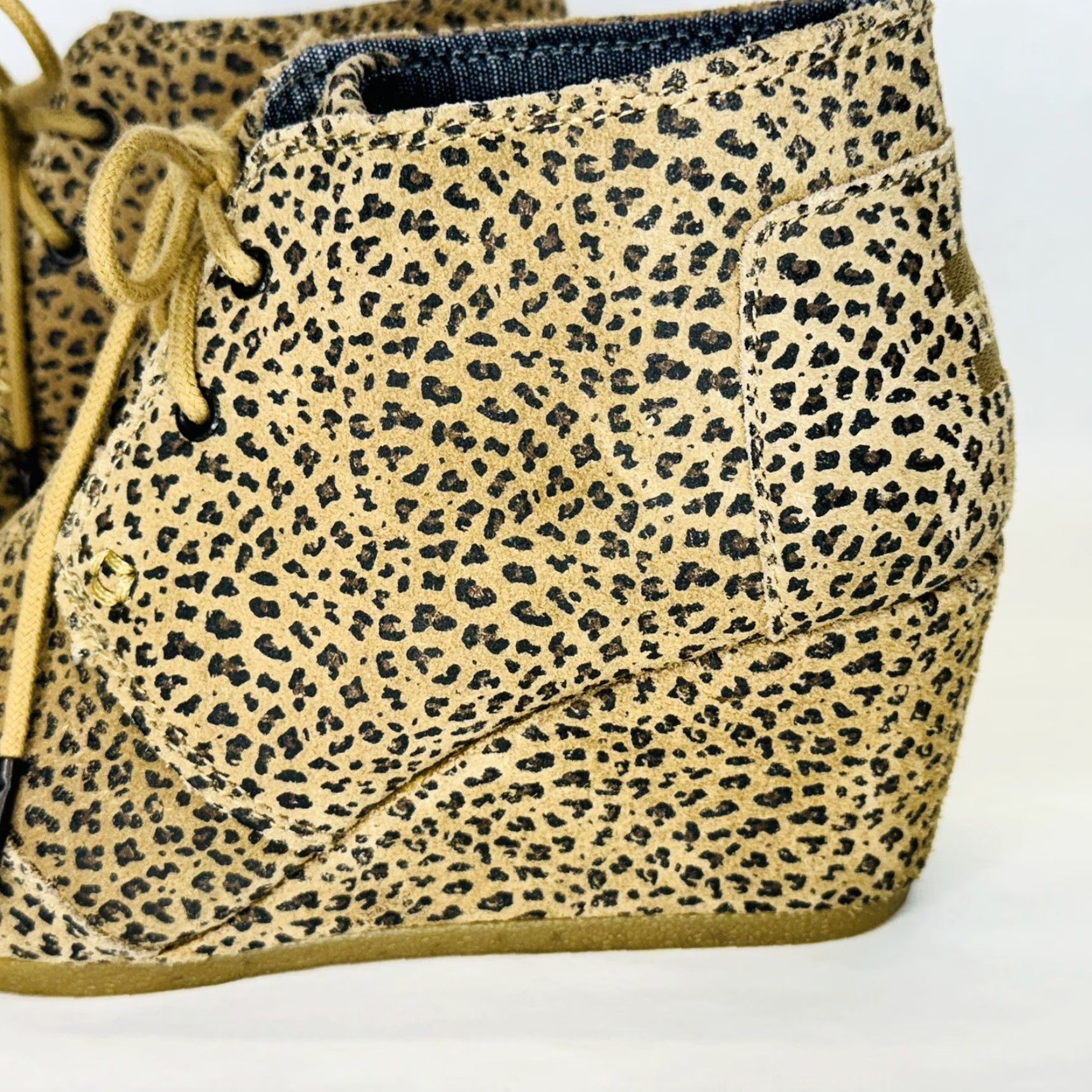 Toms TOMS Women’s Wedge Ankle Bootie Desert Leopard Animal Print Tie US Size 6.5 Boots Size US 5 / IT 35 - 2 Thumbnail