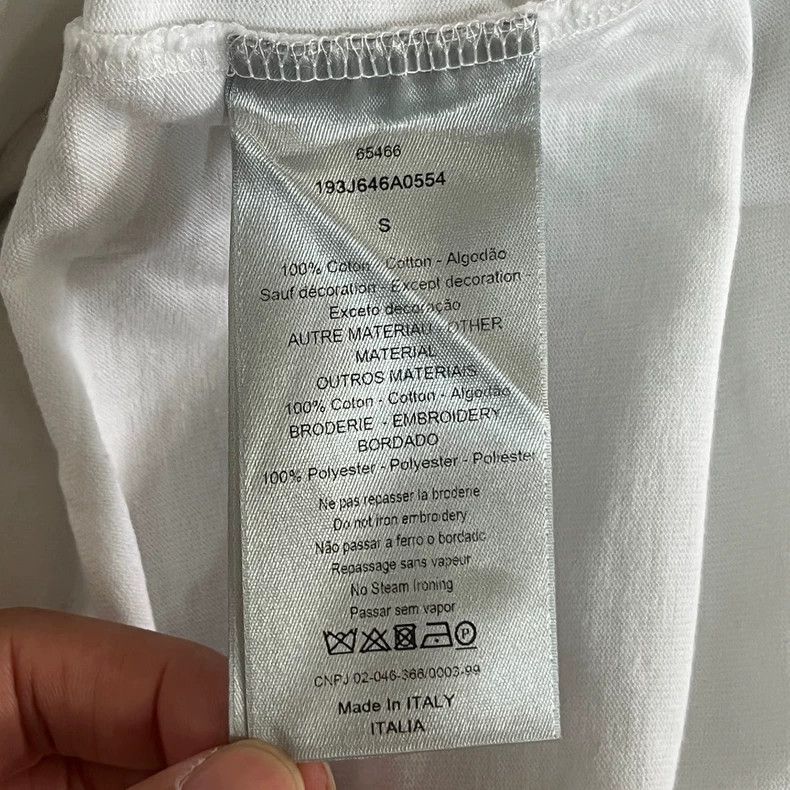 Dior Dior White and green stitching embroidery co-branded short Size S / US 4 / IT 40 - 6 Thumbnail