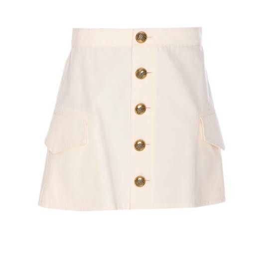 Burberry BURBERRY Women Mid Skirts 8106353 B9352 White Size 28" / US 6 / IT 42 - 1 Thumbnail