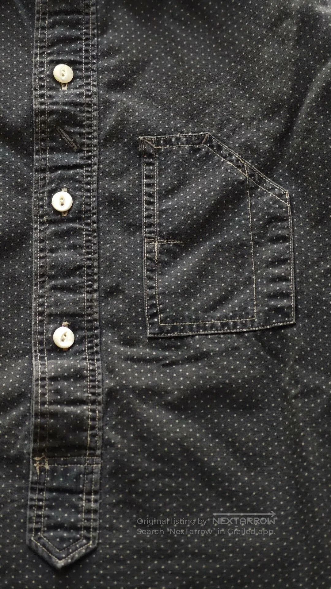 RRL Ralph Lauren RRL Double RL Black Polka Dot Work Shirt. Size US S / EU 44-46 / 1 - 4 Thumbnail