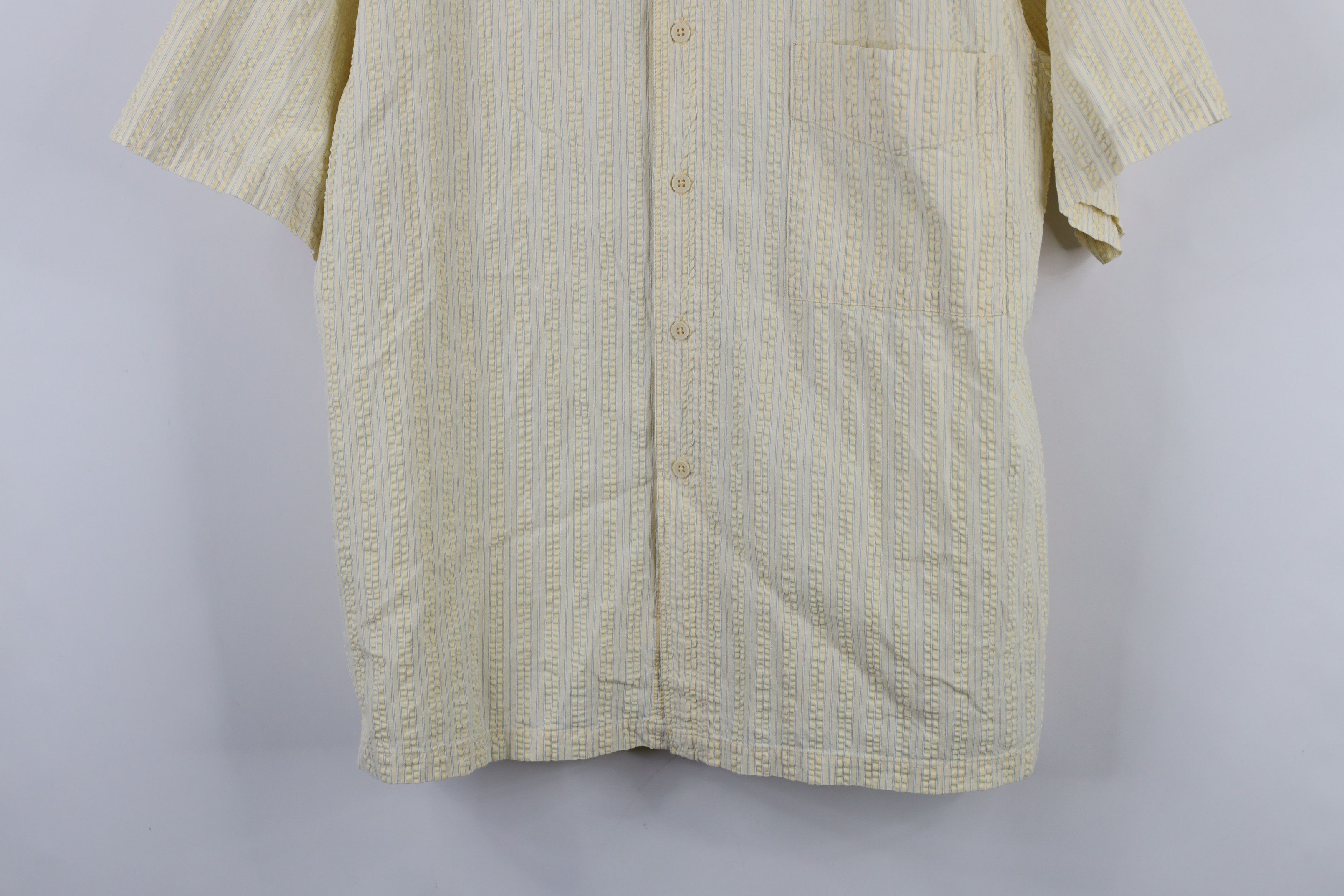 Patagonia × Vintage Vintage 70s Patagonia Seersucker Short Sleeve Button Shirt Size US L / EU 52-54 / 3 - 3 Thumbnail