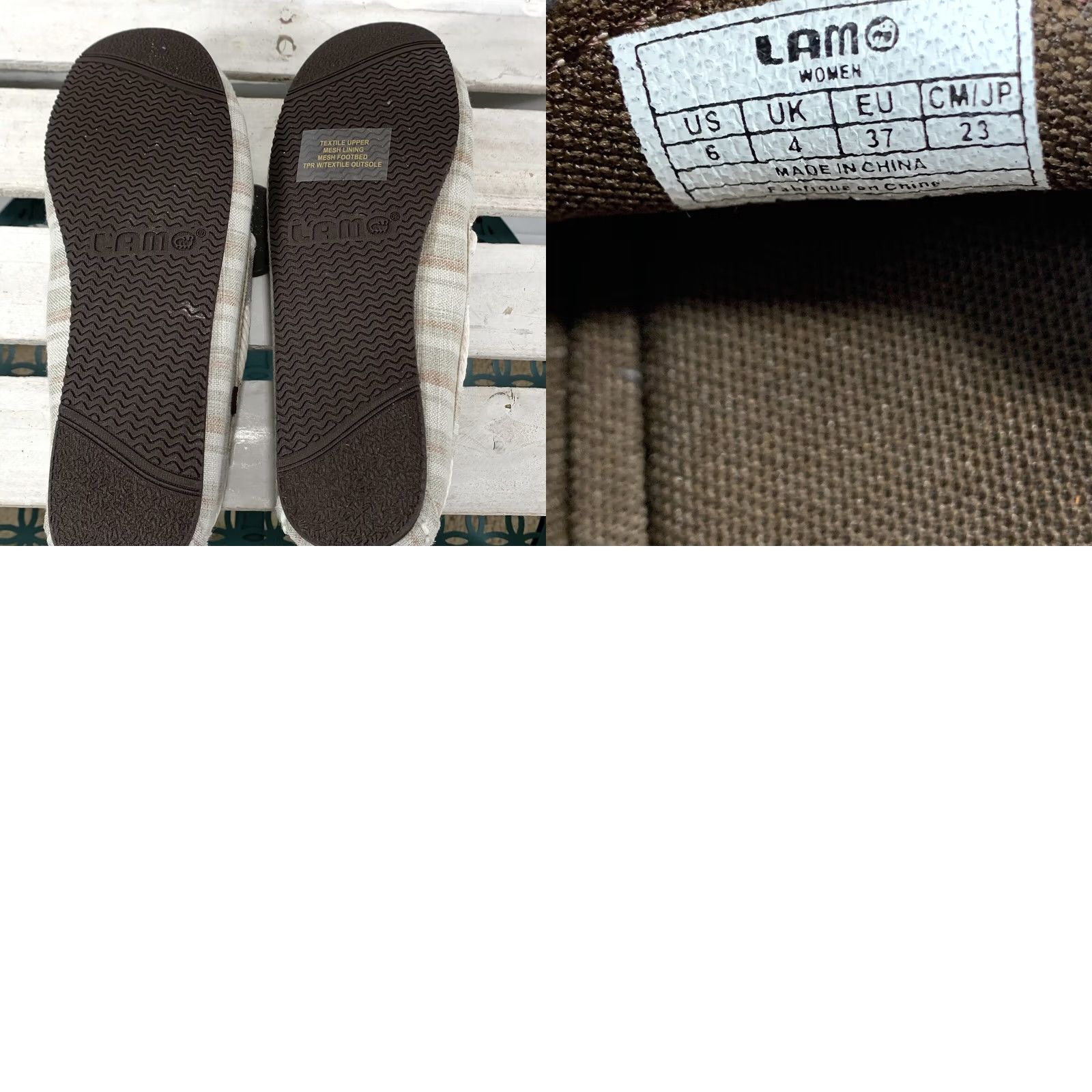 Vintage Lamo Sabrina Moc II Moccasins Beige Stripe Size 6 NEW Womens Shoes Beig e Stripe Moccasin Casual Classic Modern Vintage: No Size ONE SIZE - 8 Thumbnail