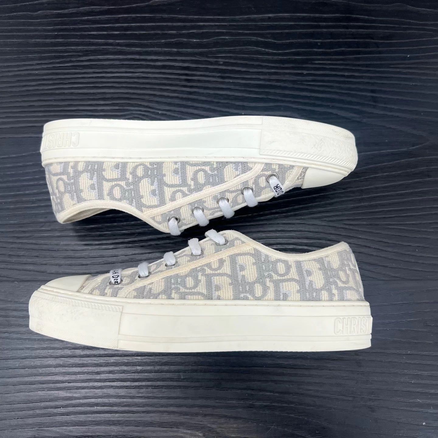 Dior DIOR Walk'n'Dior gray white all over print 36 mint Size US 5.5 / IT 35.5 - 3 Thumbnail
