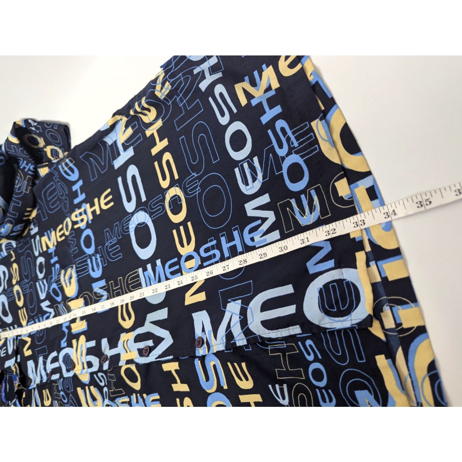 Vintage VINTAGE Meoshe Navy AOP Men's XL Long Sleeve Shirt Streetwear Hip Hop Y2K Urban Size US XL / EU 56 / 4 - 5 Thumbnail