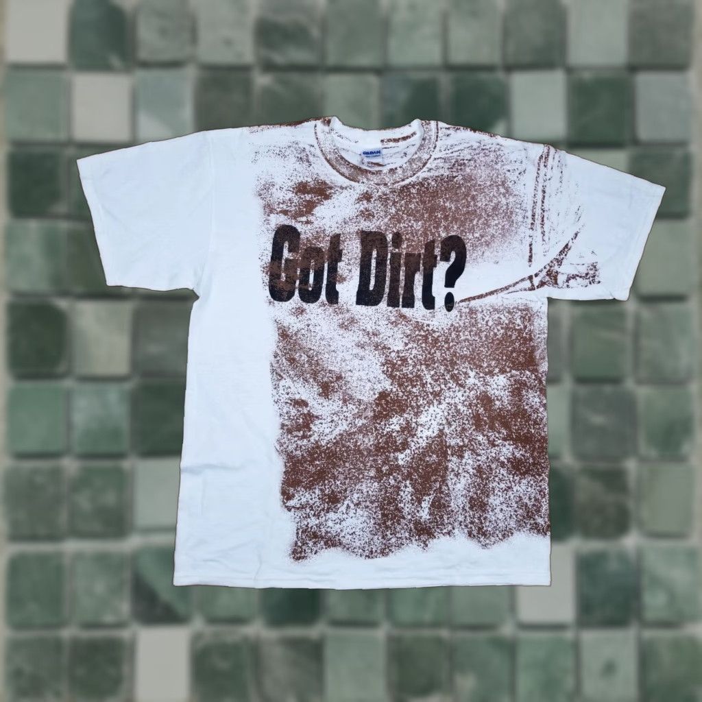 Gloverall VINTAGE Y2K ELDORA SPEEDWAY GOT DIRT? ALL OVER PAINT T-SHIRT SZ LARGE Shirt Mens L White Cotton Size US L / EU 52-54 / 3 - 1 Thumbnail