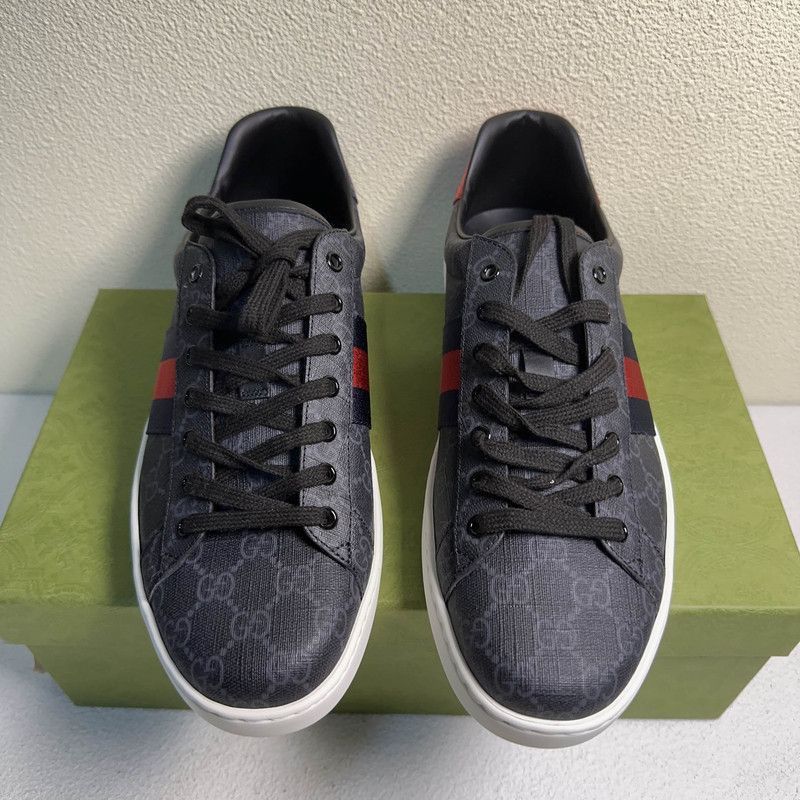 Gucci Gucci Ace GG Supreme Fashion Sneakers for Men - Size US 12 / EU 45 - 2 Thumbnail