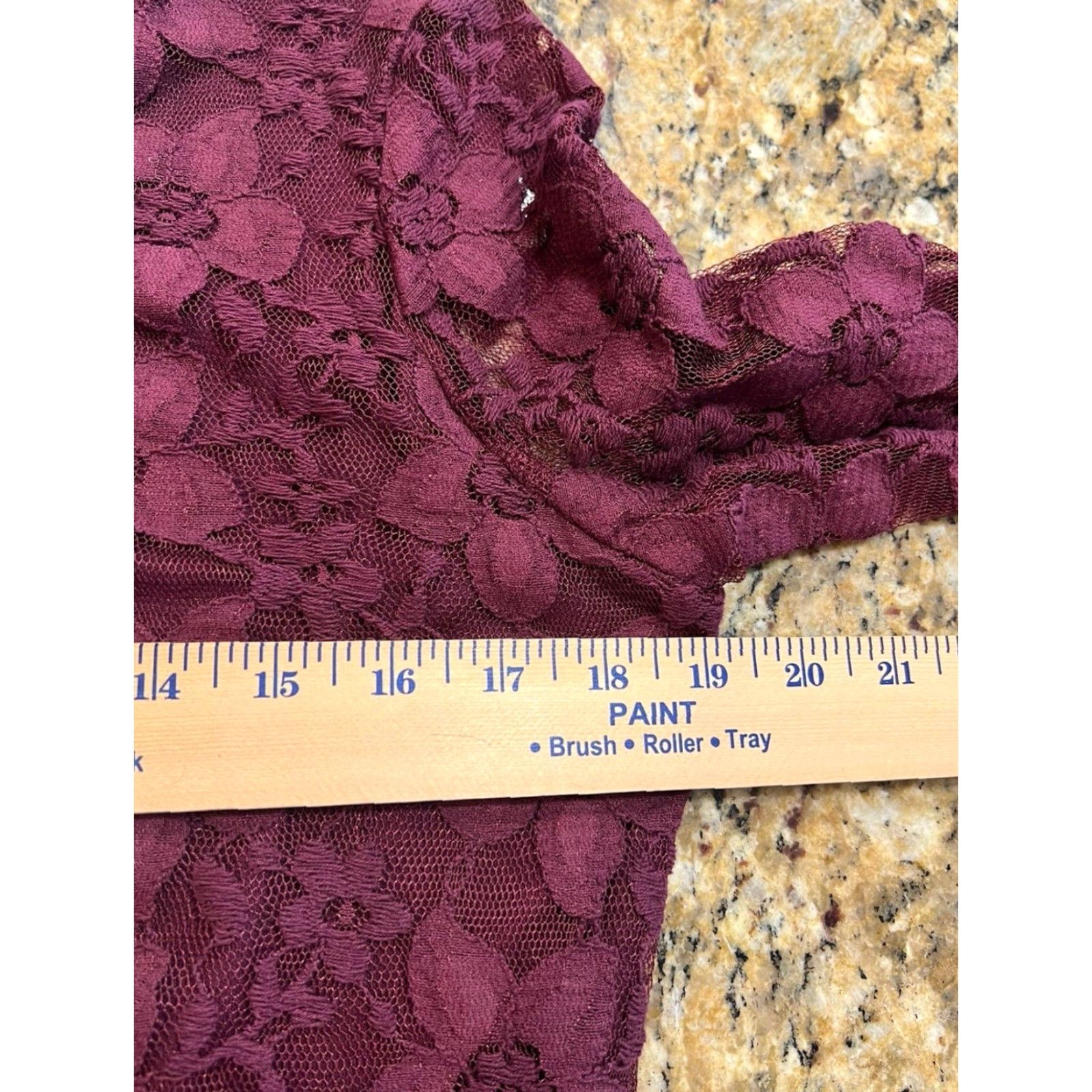 Adrianna Papell Adrianna Papell Womens Lace Sweater Merlot S Pullover Long Sleeve Ladies Size S Size S / US 4 / IT 40 - 5 Thumbnail