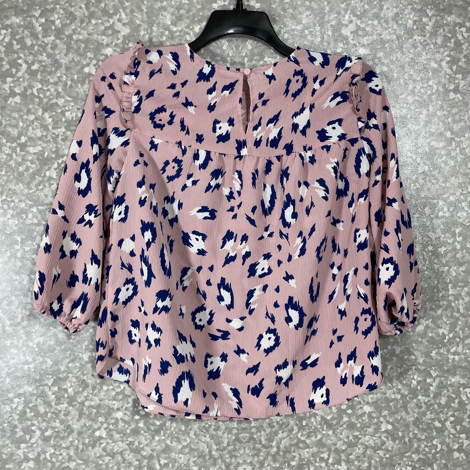 Juicy Couture Juicy Couture Pink Leopard Print Peasant Blouse - Size XS Size XS / US 0-2 / IT 36-38 - 6 Thumbnail