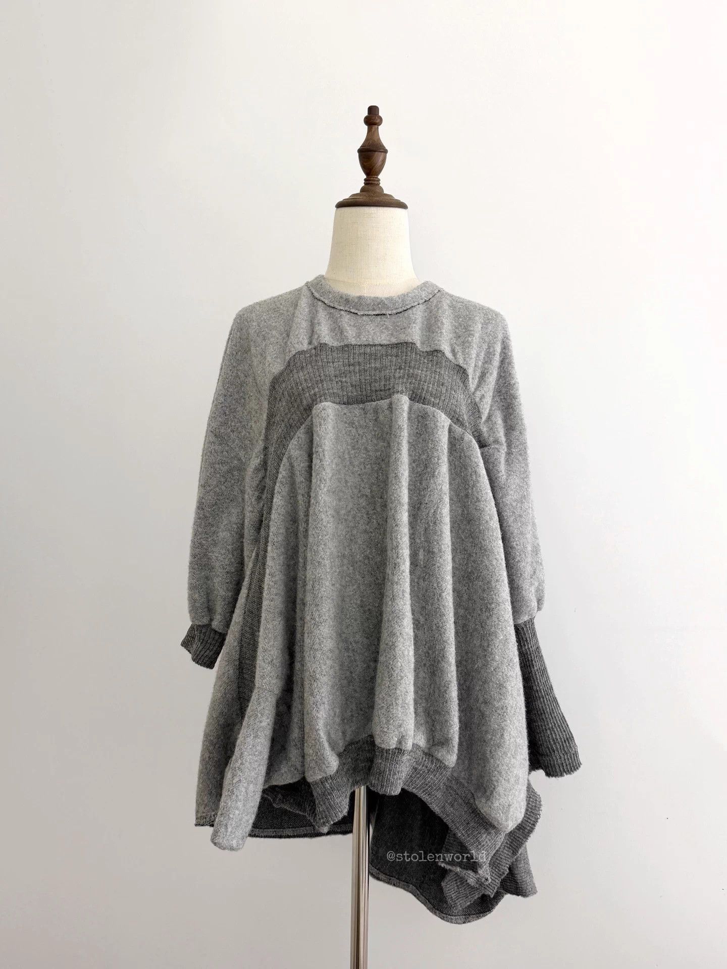 Y's Y's Irregular Paneled Fluffy Wool Top F Size M / US 6-8 / IT 42-44 - 5 Thumbnail