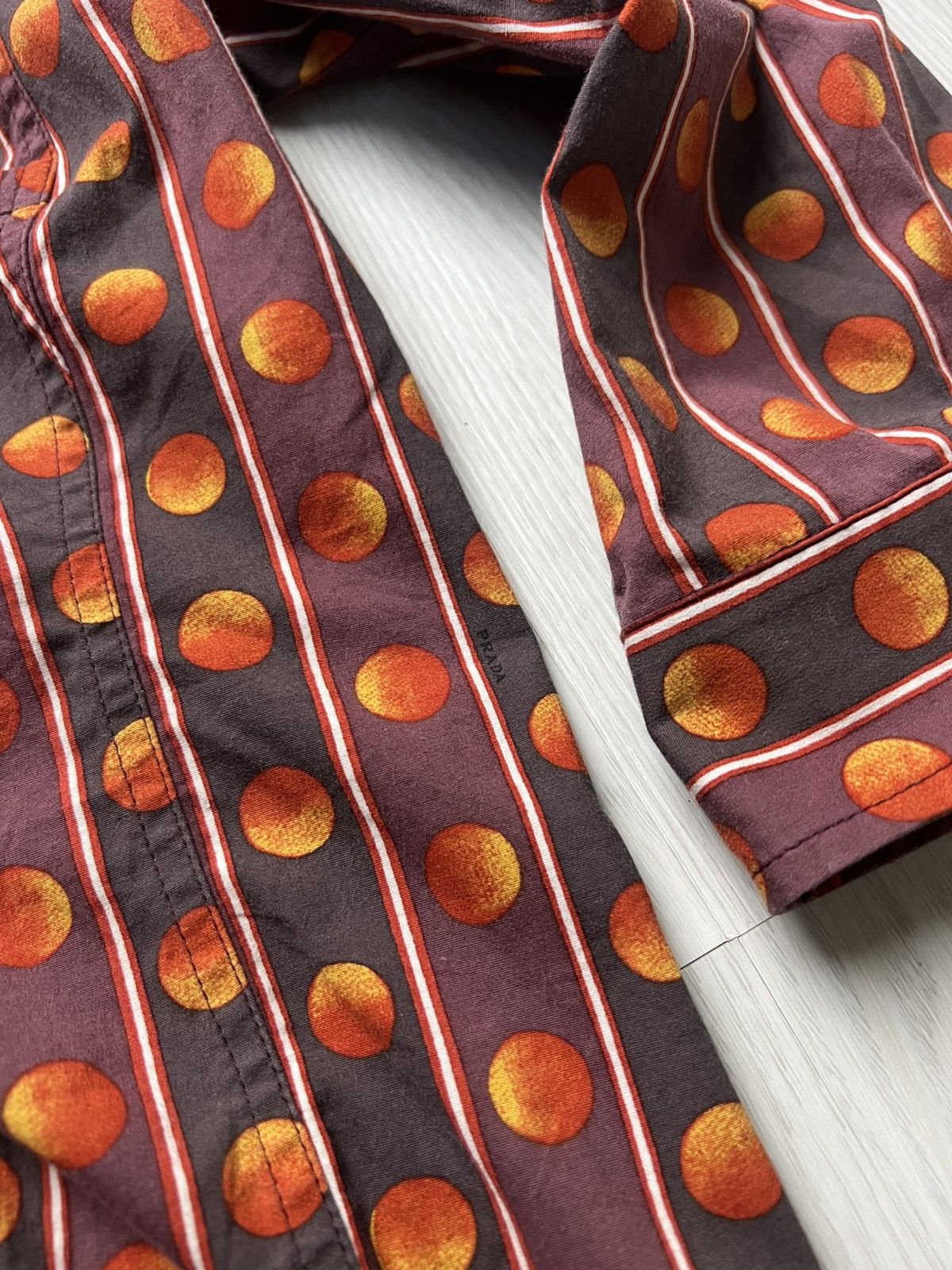 Prada Archive Prada Spring 2004 Eclipse Print Cropped Blouse Shirt Size M / US 6-8 / IT 42-44 - 10 Thumbnail
