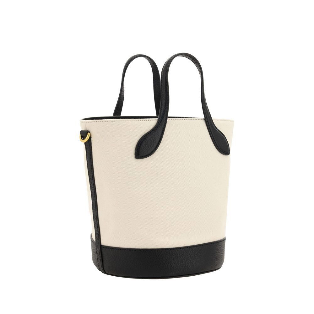 Bally Bally White and Black Leather Bucket Bag Size ONE SIZE - 3 Thumbnail