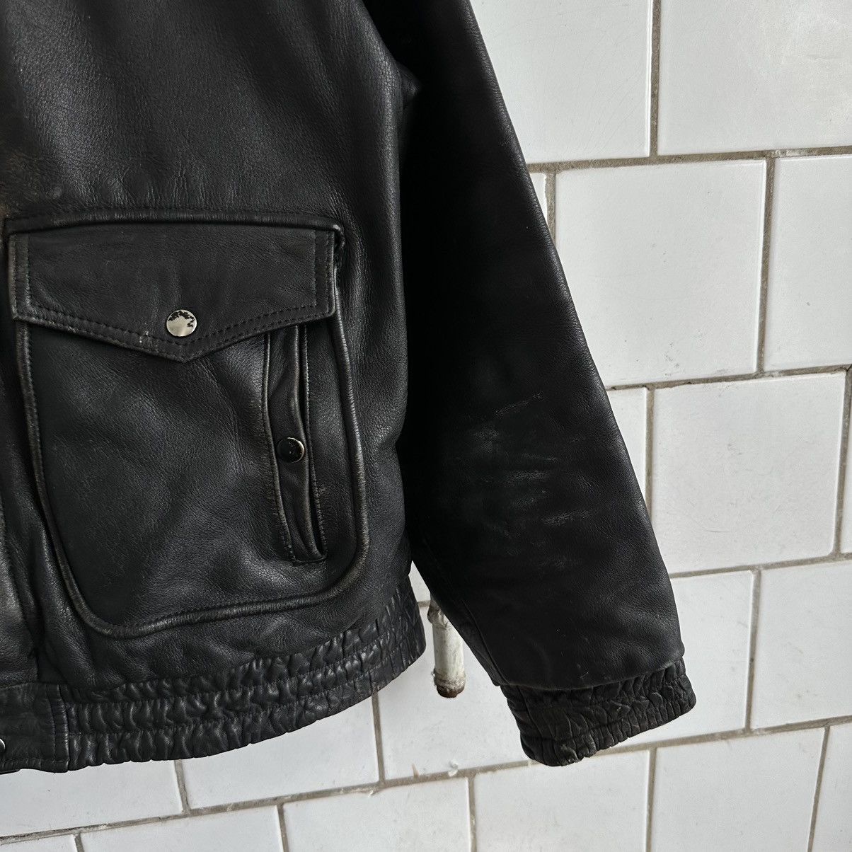 Vintage Vintage Moto Leather Jacket Style USA 90s Y2K Size US L / EU 52-54 / 3 - 5 Thumbnail