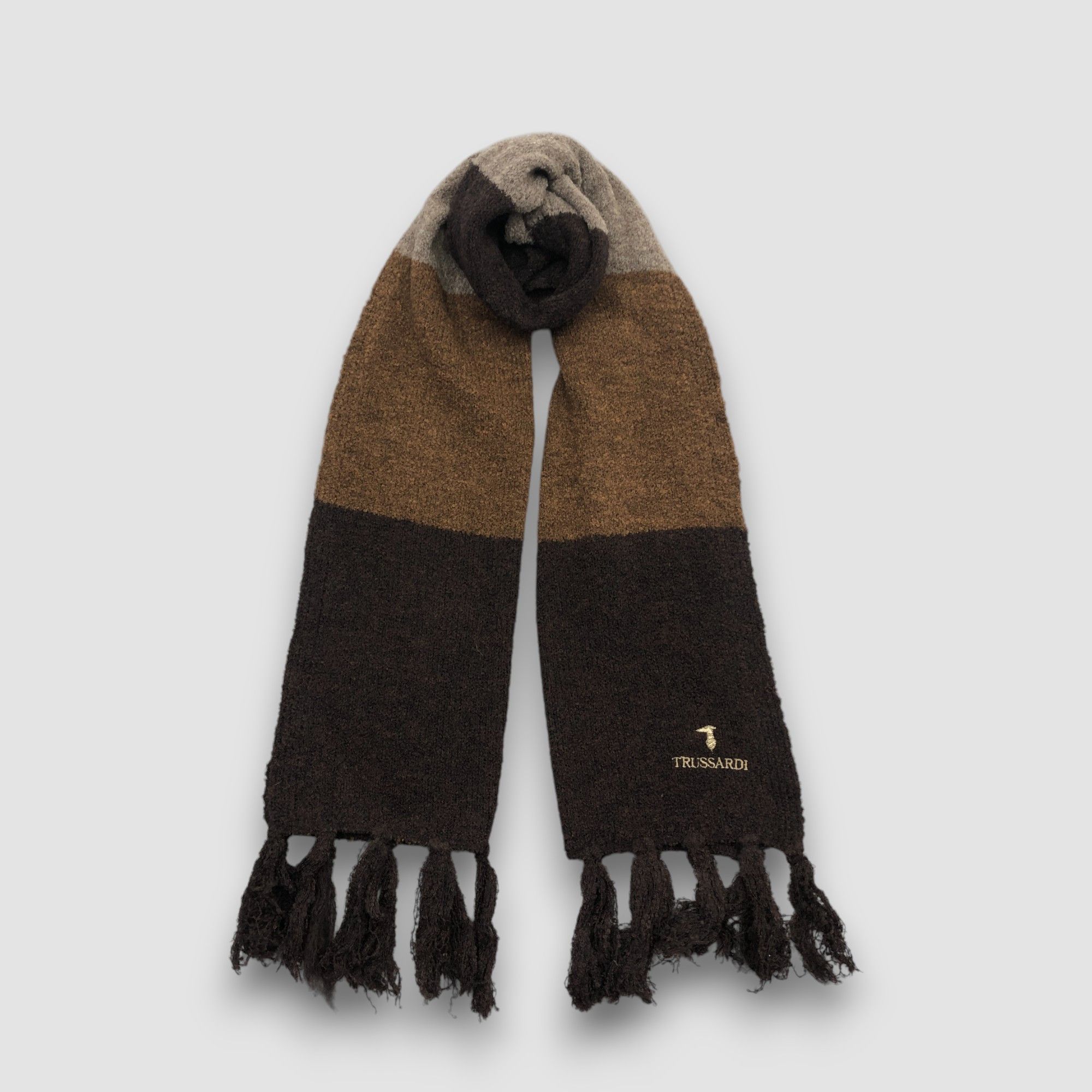 Trussardi Vintage Trussardi Scarf Muffler Wool Cashmere Scarves Size ONE SIZE - 1 Thumbnail