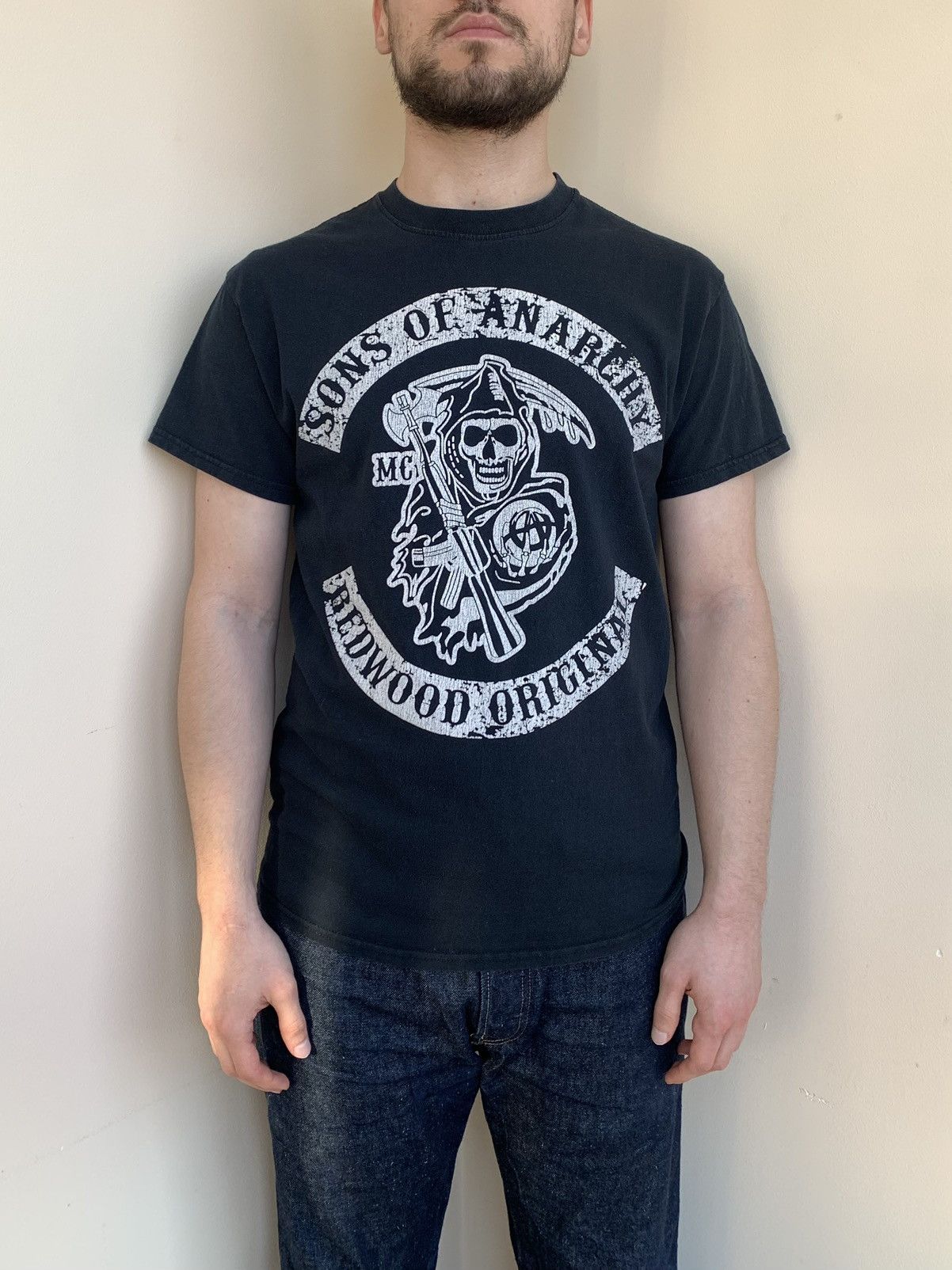Gildan Sons Of Anarchy Reaper Logo T-Shirt Gildan 2016 2010s Size US M / EU 48-50 / 2 - 3 Thumbnail