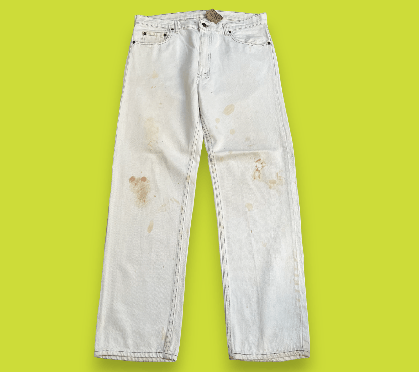 Levi's Vintage Levis 505 White Jeans Made in usa - L248 Size US 36 / EU 52 - 1 Thumbnail