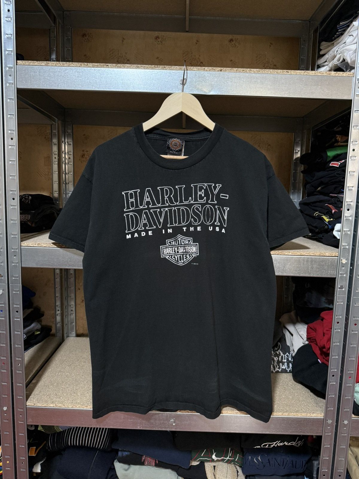 Harley Davidson × Vintage Vintage 1996 Harley Davidson Made In USA Retro Biker T-Shirt Size US XL / EU 56 / 4 - 1 Thumbnail