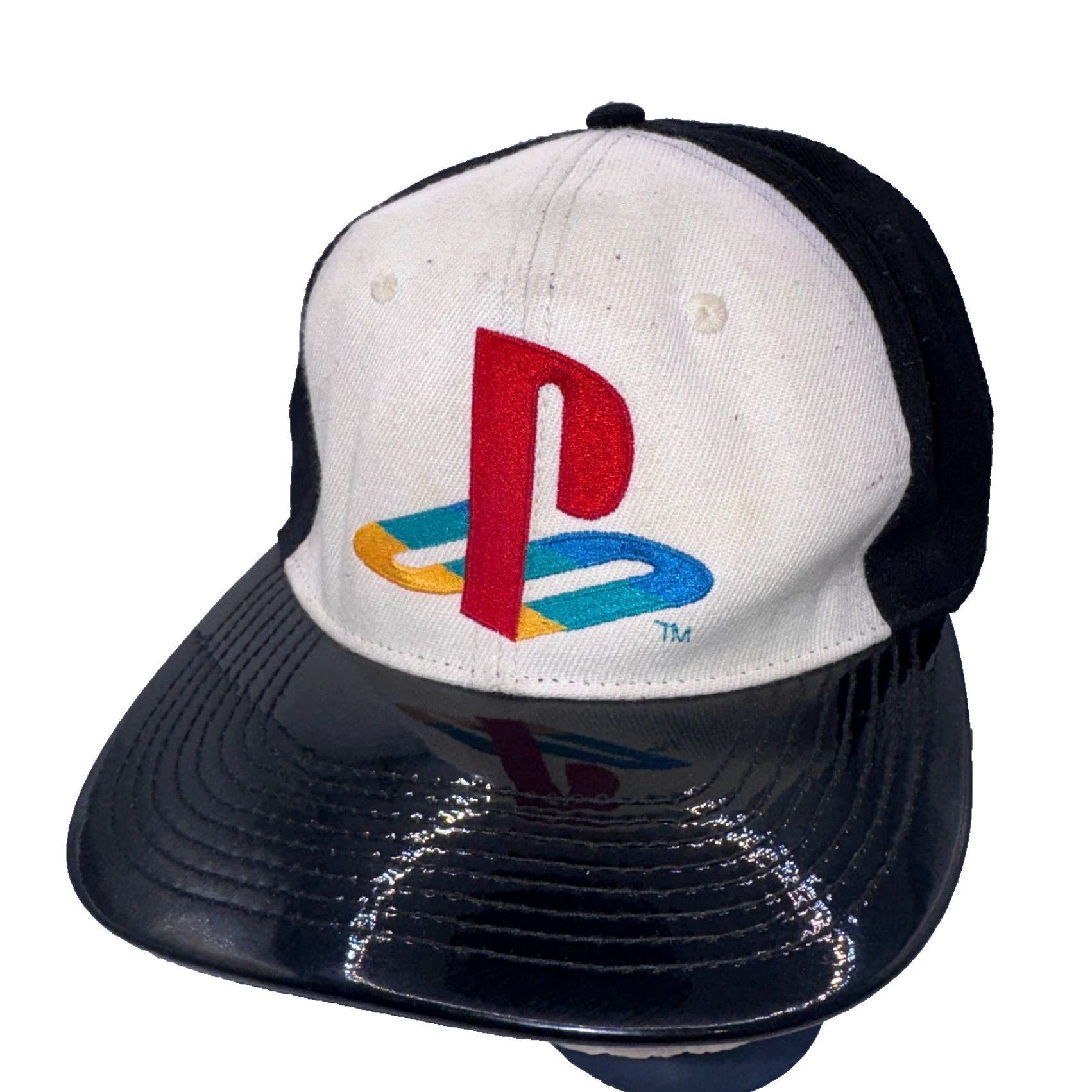 Sony PlayStation Snapback Hat Cap / Black Retro Logo Adjustable Men Cap Japanese Kanji Size ONE SIZE - 2 Thumbnail