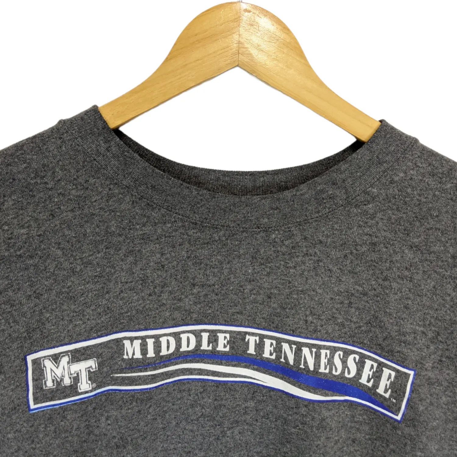 Vintage Vintage 90's MT Middle Tennessee State University Sweatshirt Size L / US 10 / IT 46 - 4 Thumbnail