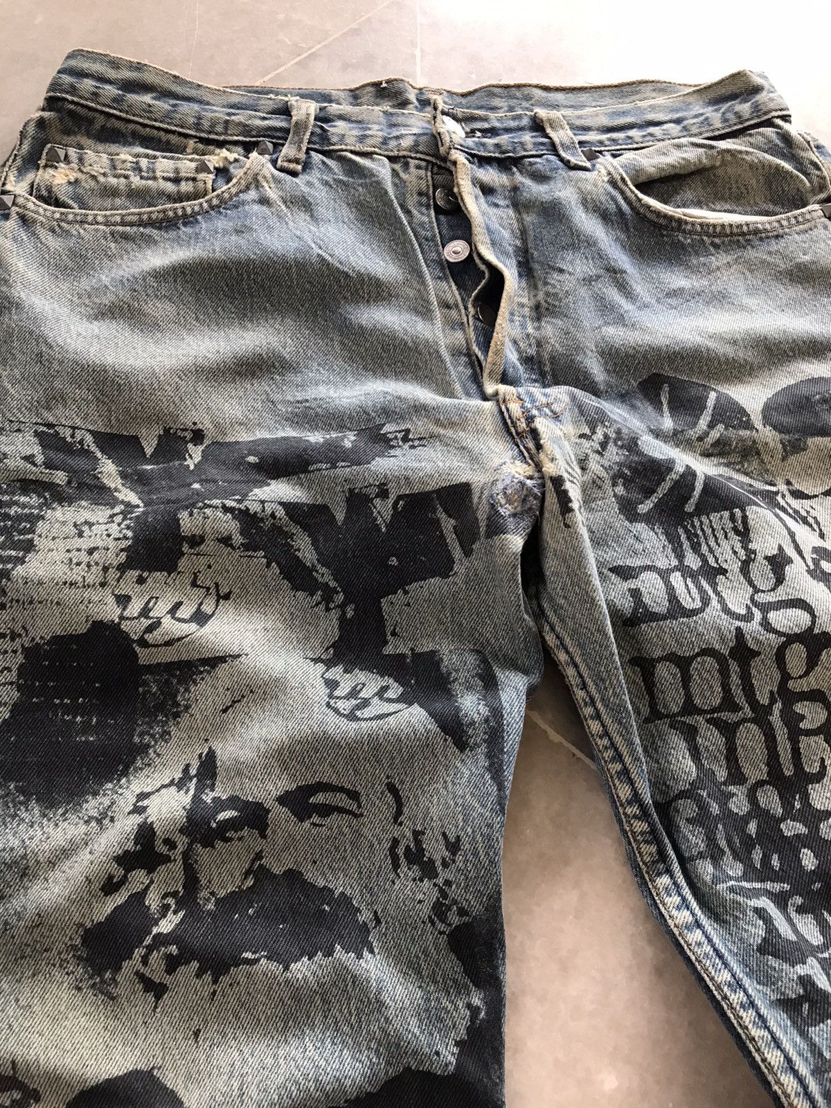 Levi's Vintage Clothing × Montage Vintage Levi’s 501 Jeans Custom Montage denim Crowd Size US 34 / EU 50 - 3 Thumbnail