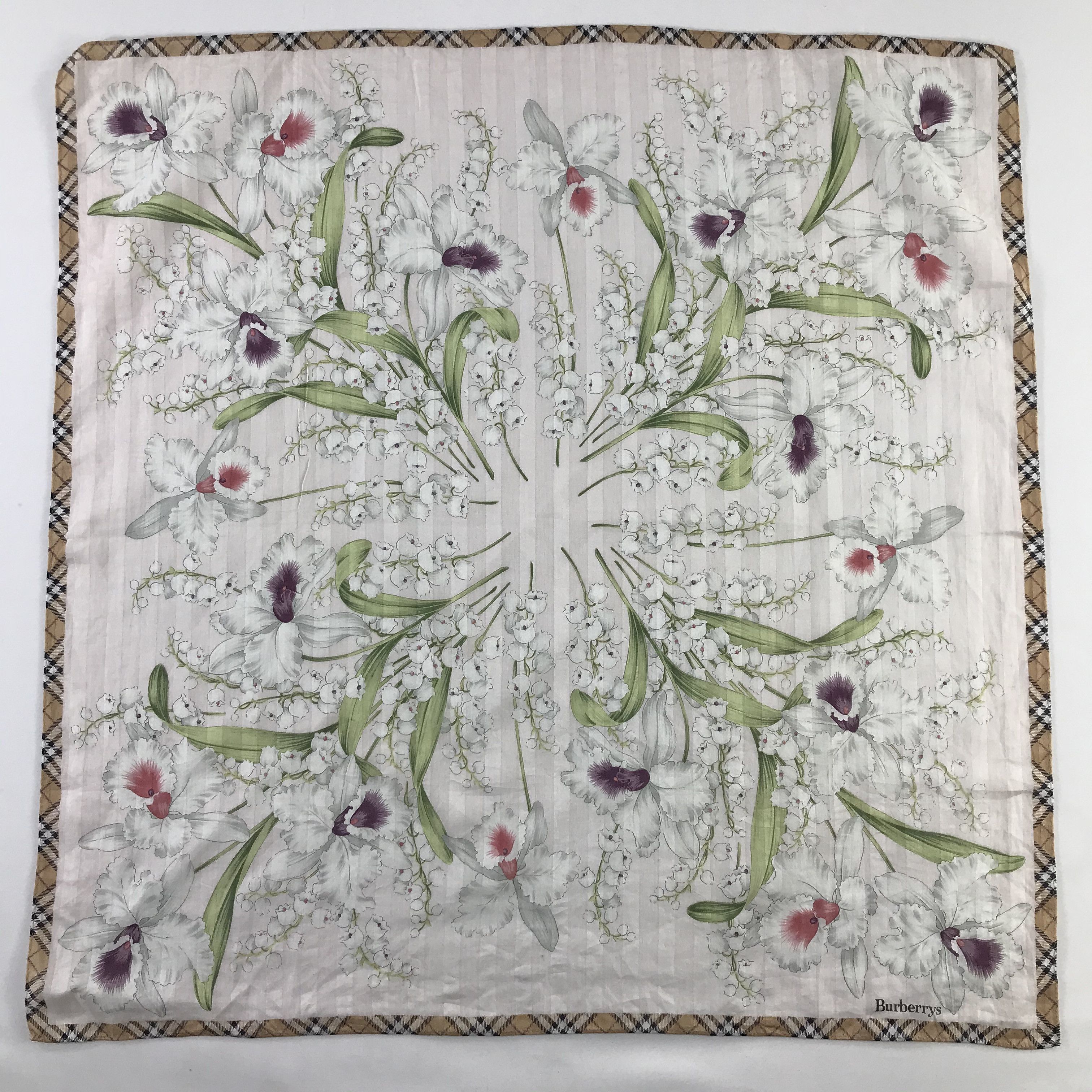 Burberry × Vintage Burberry Bandana / Handkerchief / Neckerchief - S775 Size ONE SIZE - 1 Thumbnail