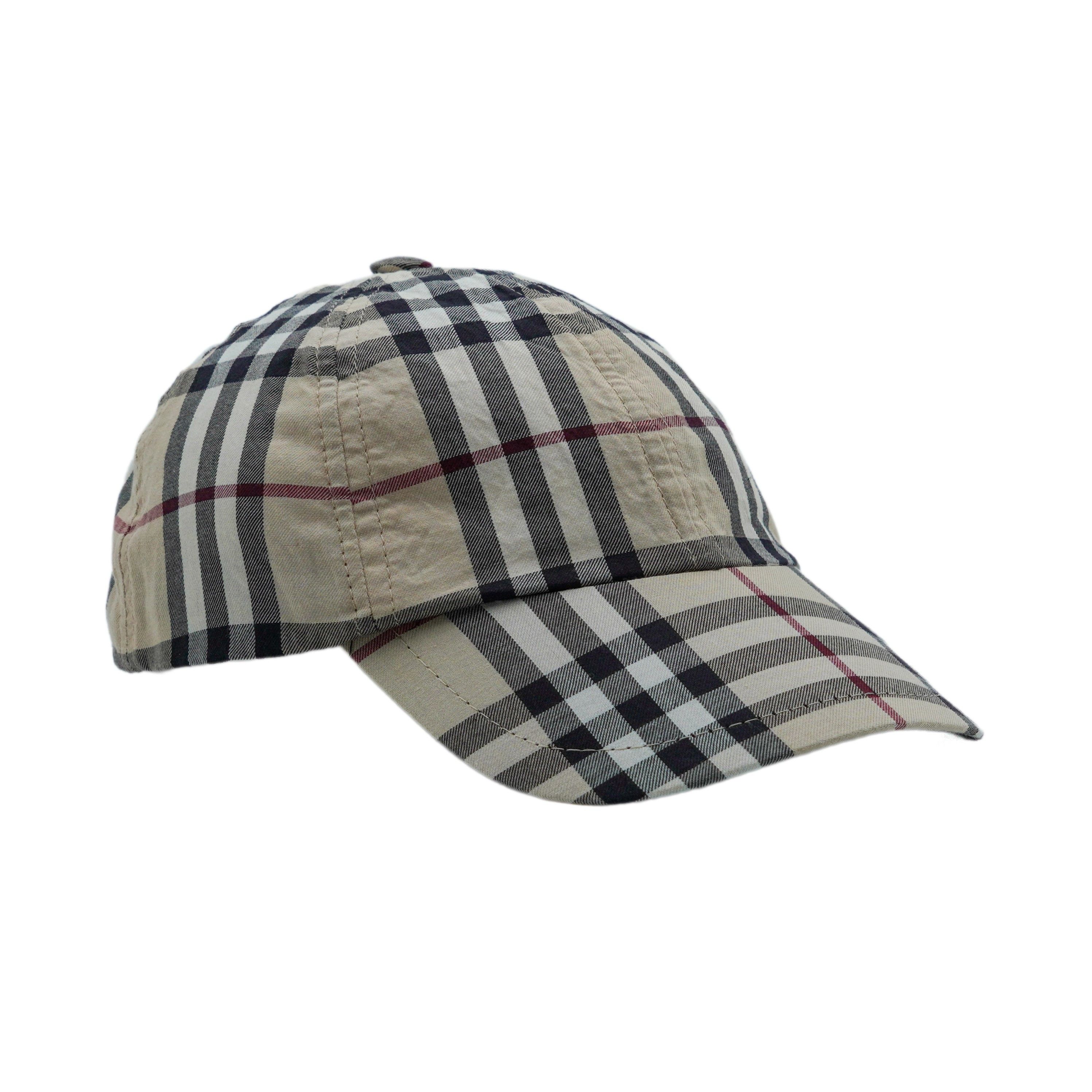 Burberry Burberrys Beige Wool Nova Check Unisex Newsboy Hat  display picture 1