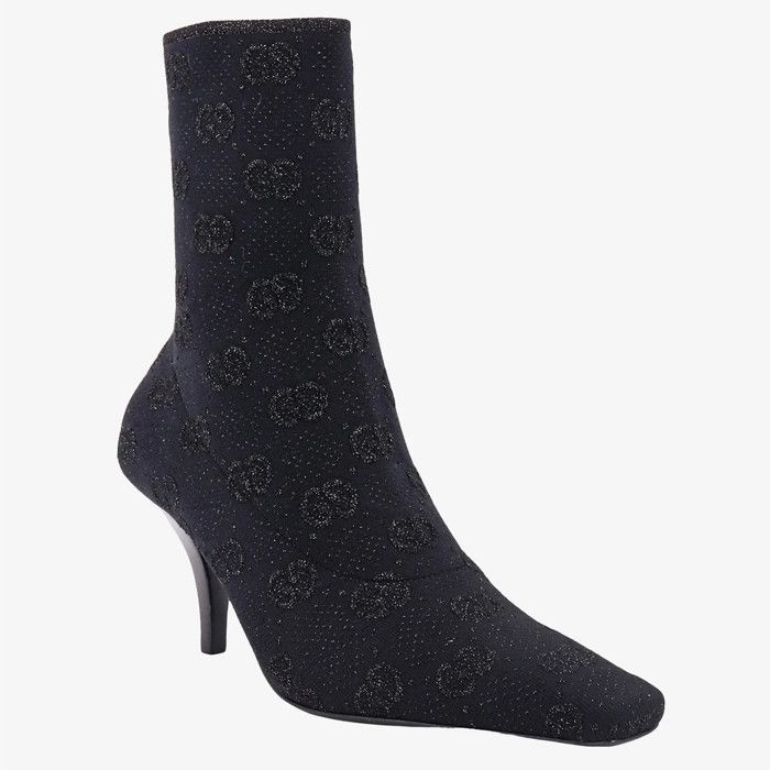 Gucci o1s1wg110125 GG Knit Ankle Boots in Black Size US 9.5 / IT 39.5 - 2 Thumbnail