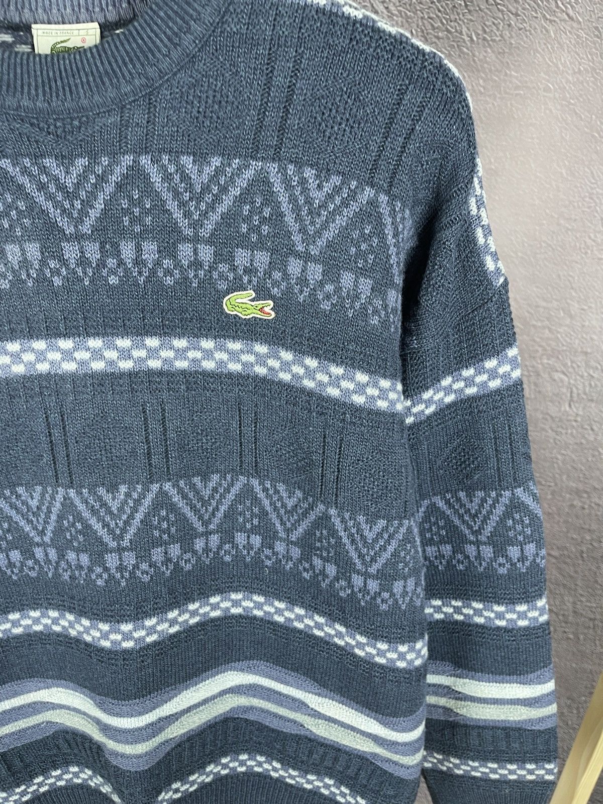 Lacoste Lacoste vintage coogi style made in France cable sweater Size US L / EU 52-54 / 3 - 7 Thumbnail