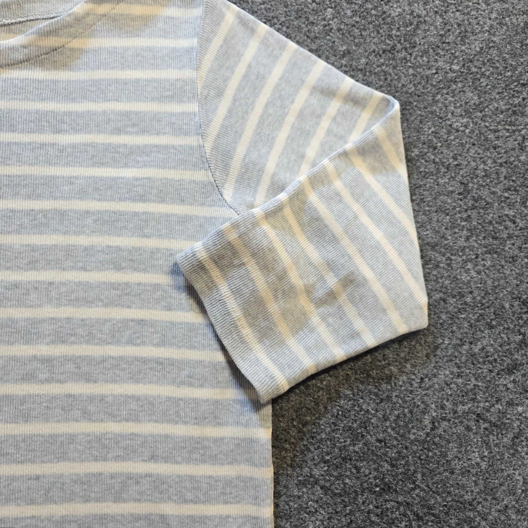 Vintage **LL Bean Gray Women's Large Striped Pullover Boat Neck Sweatshirt** User: LL Bean Gray Women's Large Striped Pullover Boat Neck Sweater Size L / US 10 / IT 46 - 4 Thumbnail
