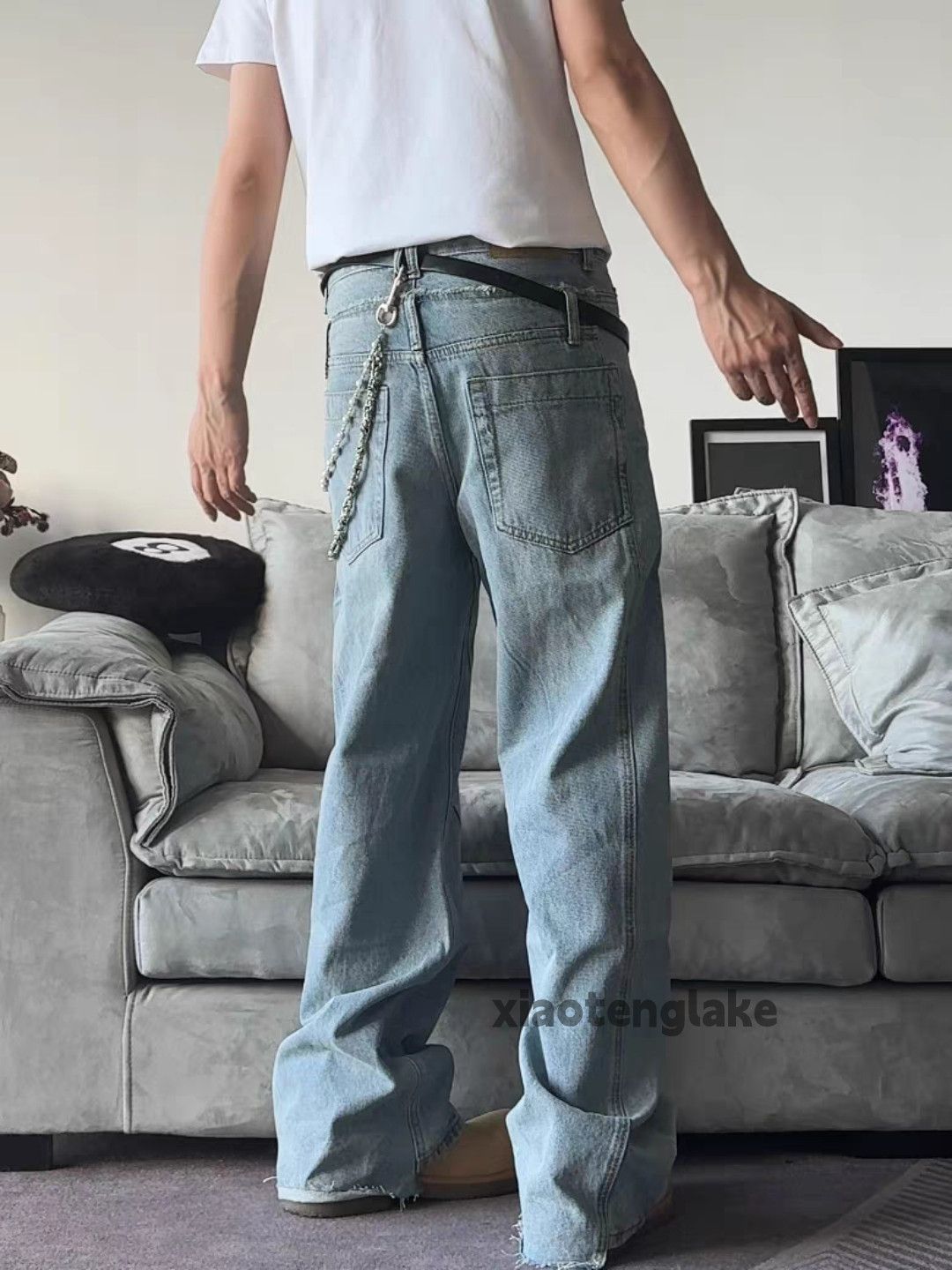 Jean × Vintage utility skate hiphop yuppie patchwork double waist jeans Size US 28 / EU 44 - 6 Thumbnail