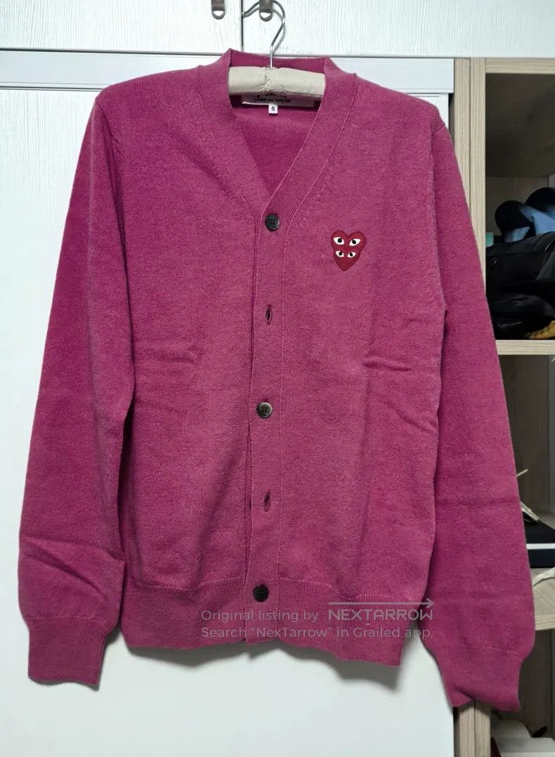 Comme des Garcons Comme Des Garcons Mini open cardi with red hearts and blac Size S / US 4 / IT 40 - 1 Thumbnail