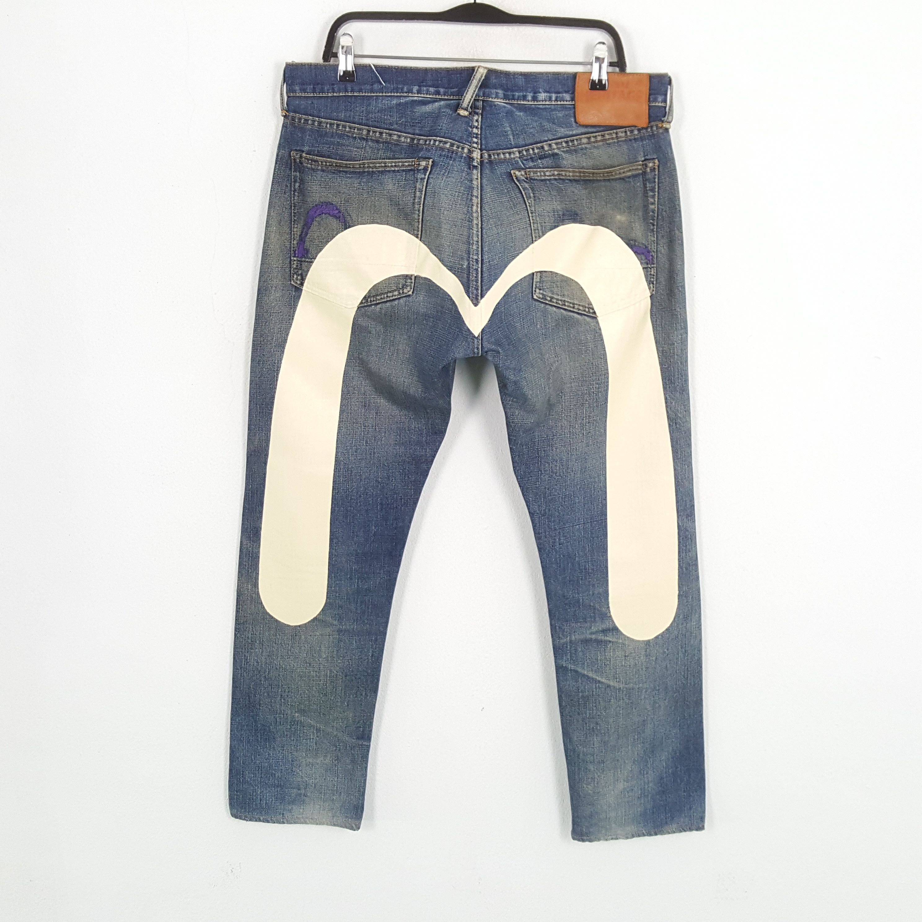 Japanese Brand × Vintage EVISU Japanese Brand Streetwear Custom Daicock Jeans Size US 35 - 1 Thumbnail