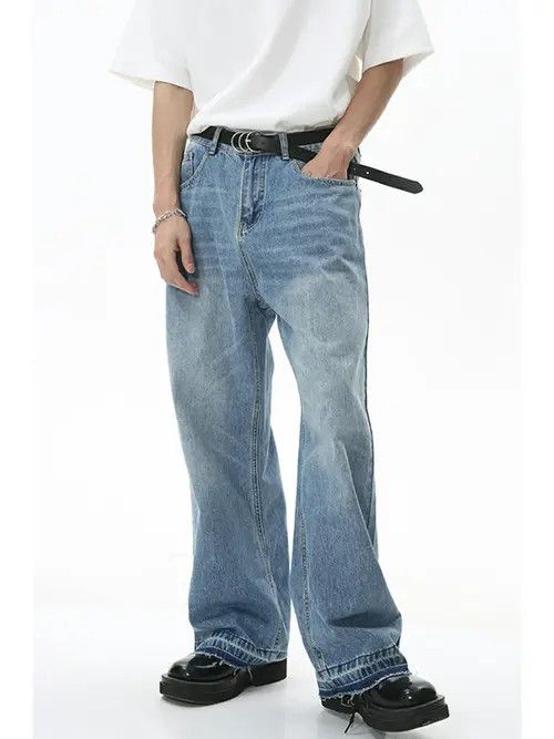 VIBE y2k denim distressed damaged washed jeans Size US 30 / EU 46 - 6 Thumbnail