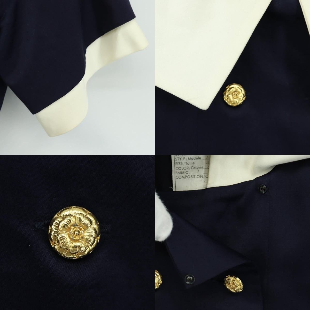 Chanel Chanel One Piece Cotton Navy CC Shirt Size ONE SIZE - 3 Thumbnail