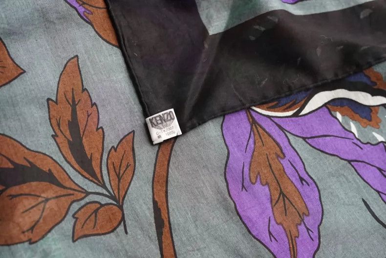 Kenzo KENZO size115*115cm 1970s Chinese Tang grass pattern oversi Size ONE SIZE - 1 Thumbnail