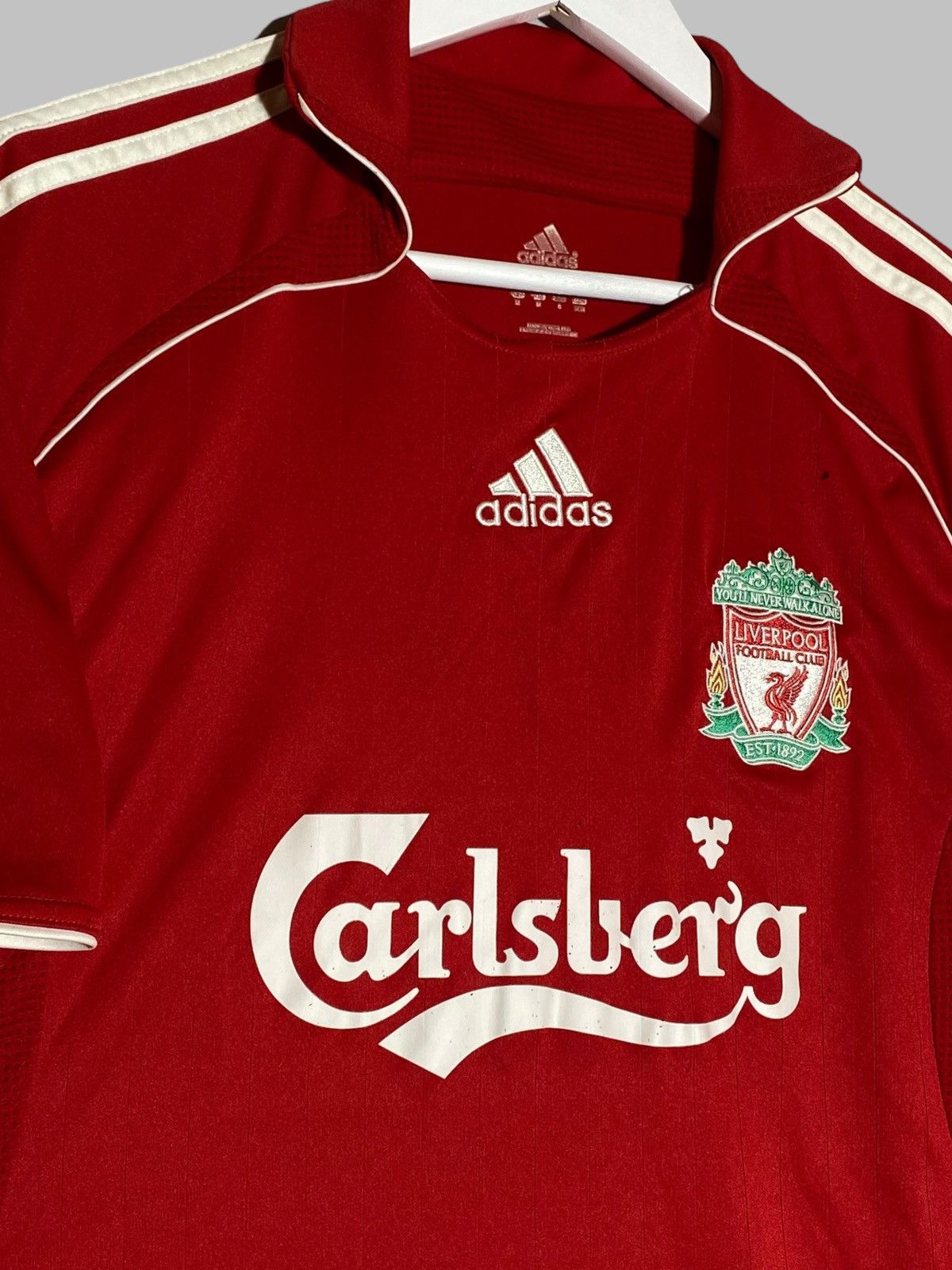 Adidas #17 Bellamy Liverpool FC 2006 Adidas Football Shirt Size US M / EU 48-50 / 2 - 3 Thumbnail