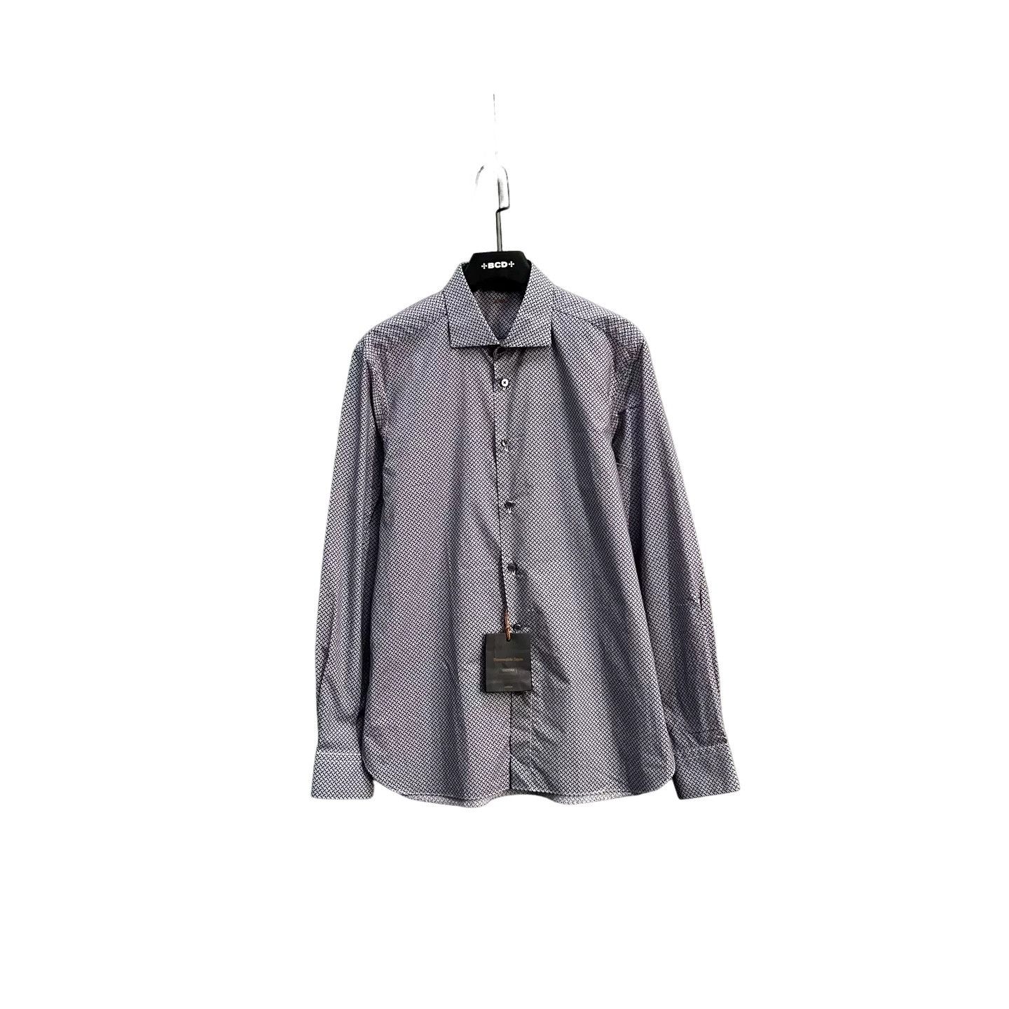 Ermenegildo Zegna Ermenegildo Zegna Couture Geometric Print Shirt XL Size US XL / EU 56 / 4 - 1 Thumbnail