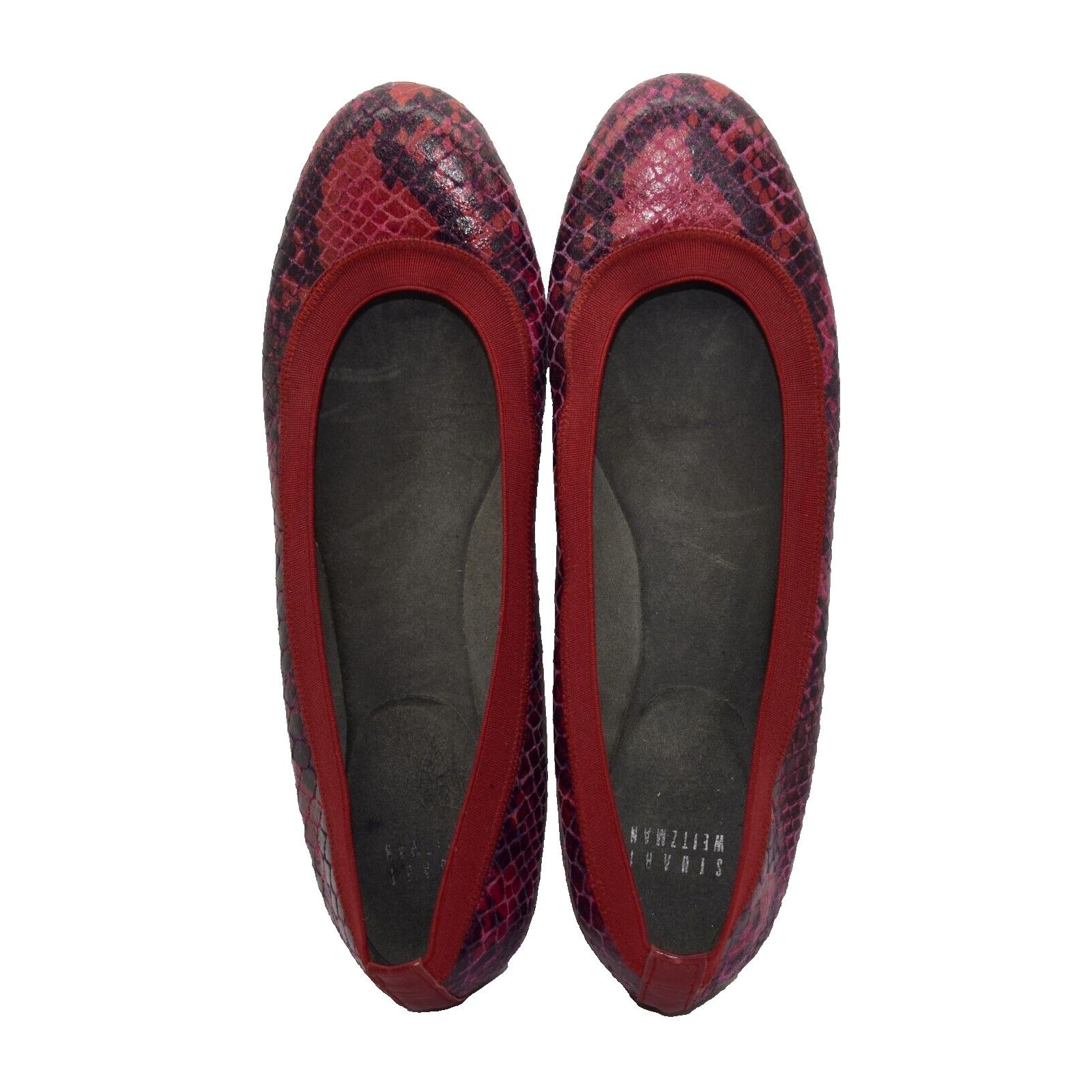 Stuart Weitzman STUART WEITZMAN Snake Lastikon Embossed Ballet Flat Shoe 8.5 Size US 8.5 / IT 38.5 - 2 Thumbnail