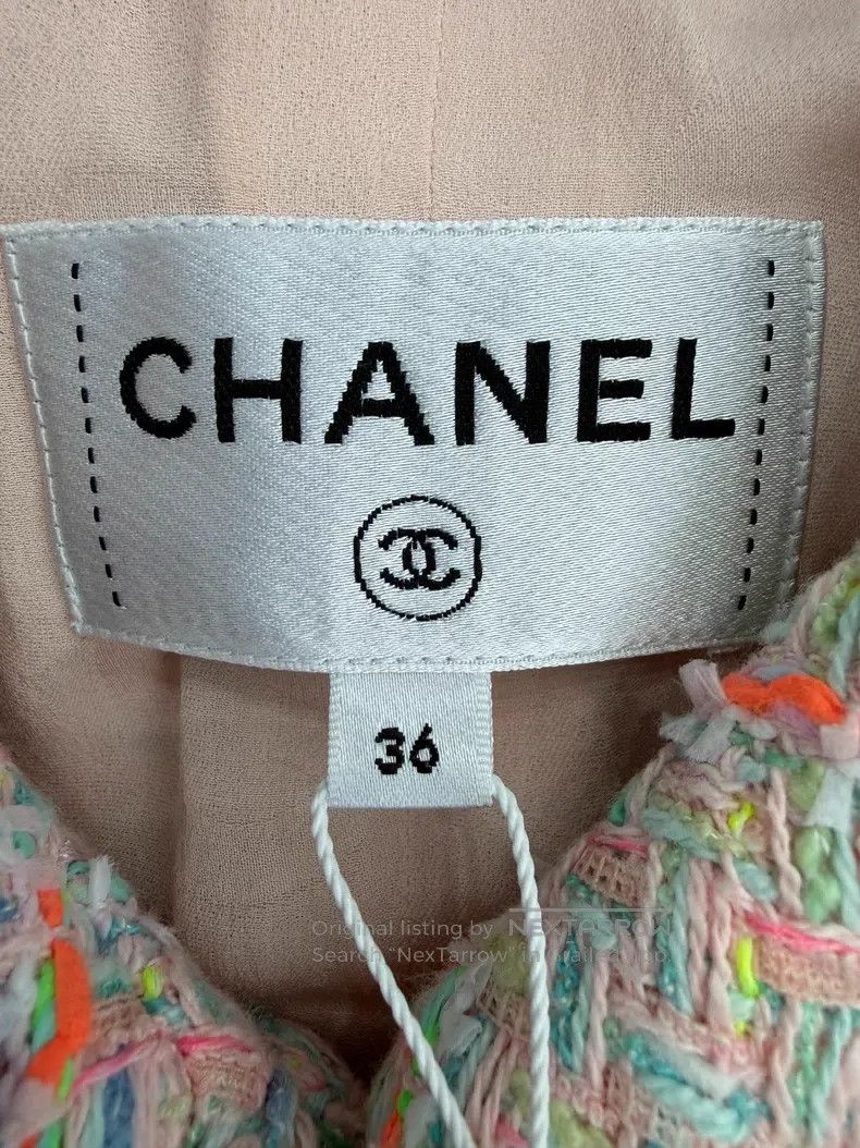 Chanel Chanel Pink ice cream-coloured tweed vest Size XS / US 0-2 / IT 36-38 - 4 Thumbnail